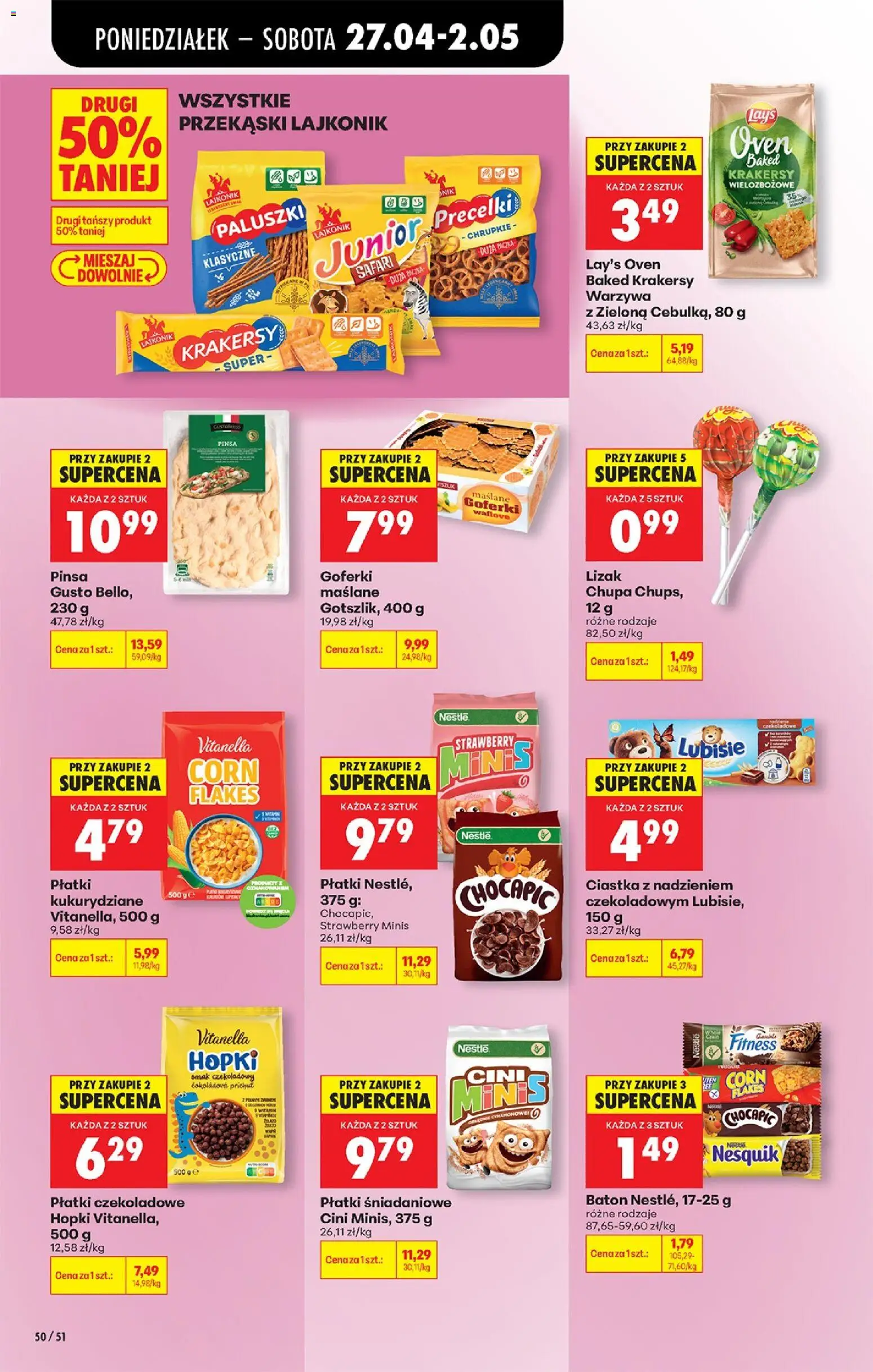 Biedronka Polsko leták od 27.04.2026 | Strana: 58 | Produkty: Nesquik, Lay's, Pinsa, Chocapic