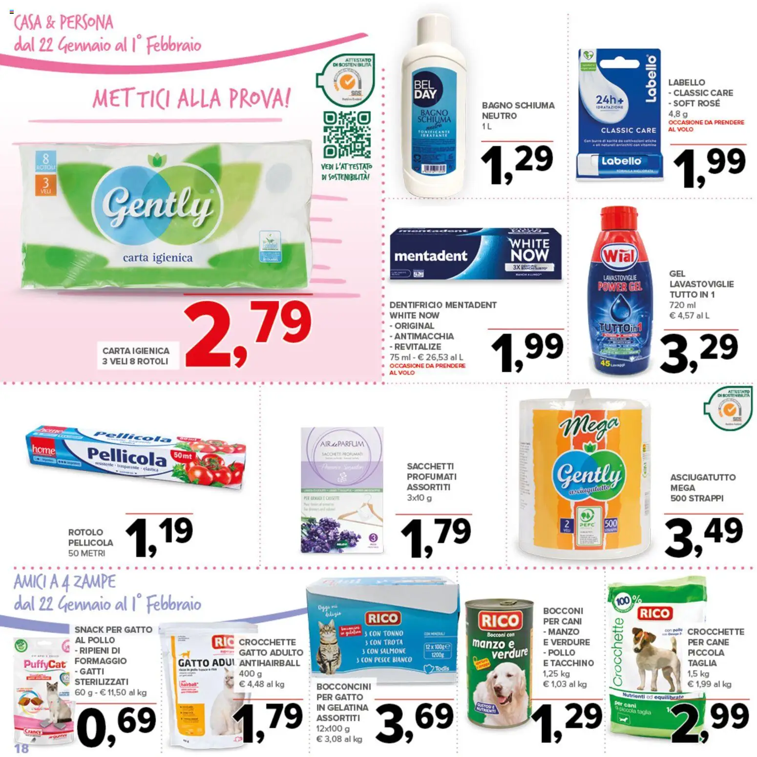 Volantino Todis del 22.01.2026 | Pagina: 18 | Prodotti: Pollo, Salmone, Trota, Verdure