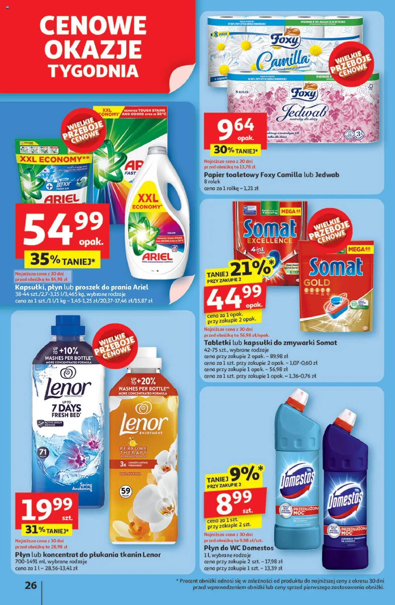 Auchan Gazetka - Jak Pragnę Lata Hipermarket od 20.06.2025 | Strona: 28 | Produkty: Cleaner, Ariel, Proszek do prania, Kapsułki do zmywarki