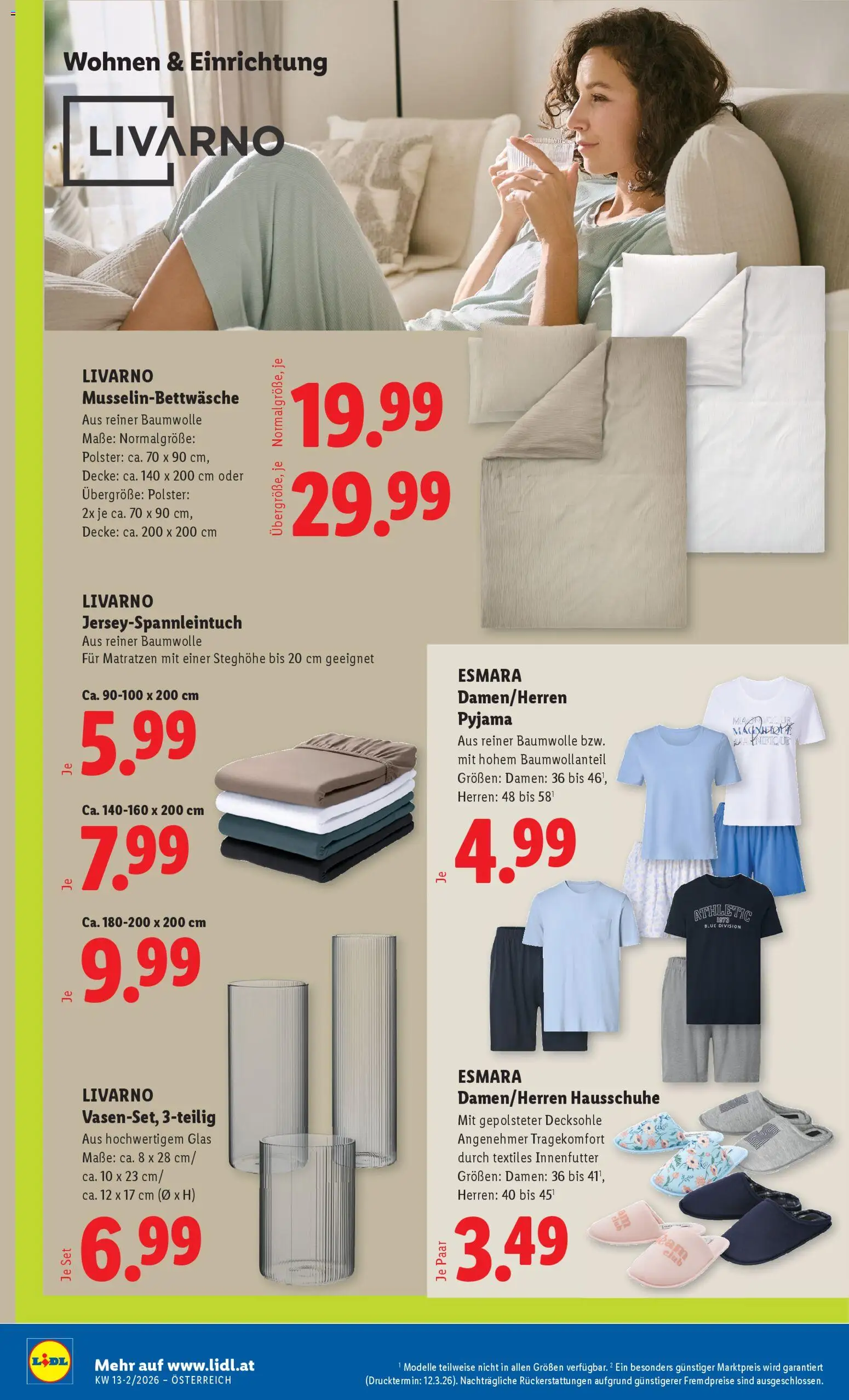 Lidl - Flugblatt gültig ab 26.03.2026 | Seite: 24 | Produkte: Pyjama, Hausschuhe, Decke