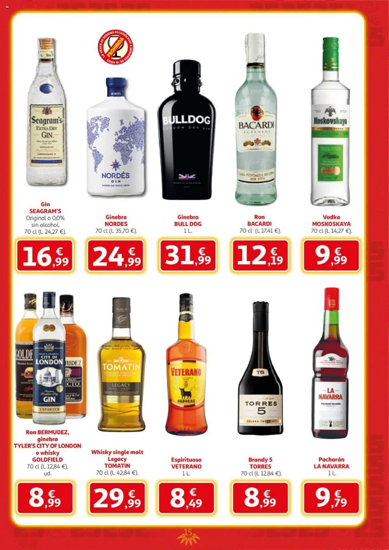 Alcampo - HG catalan │ válido desde el 09.10.2025 | Página: 15 | Productos: Ron, Ginebra, Whisky, Μαύρο πιπέρι