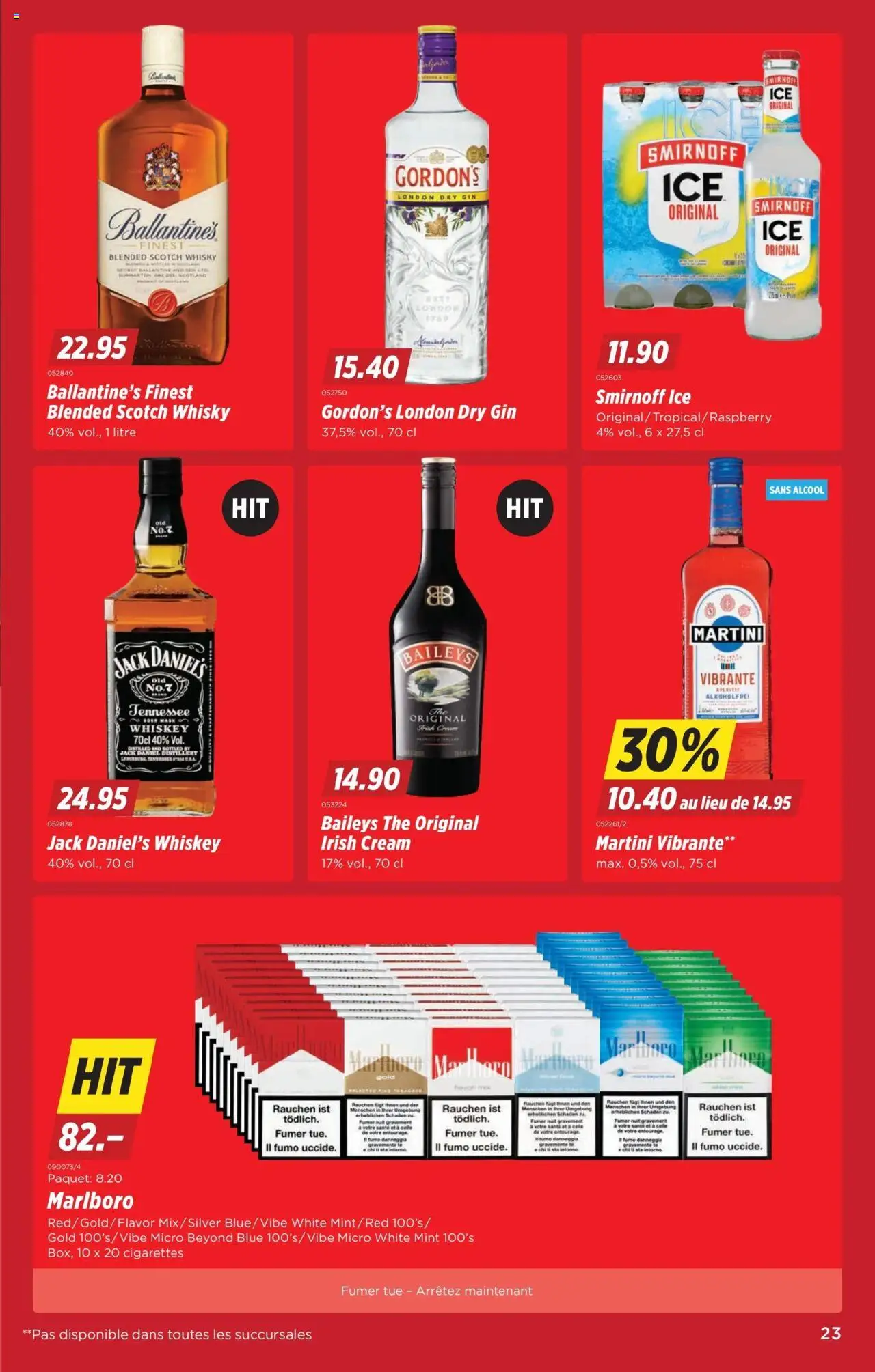 Denner Aktionen FR – gültig ab 30.09.2025 | Seite: 23 | Produkte: Chili, Gin, Whiskey