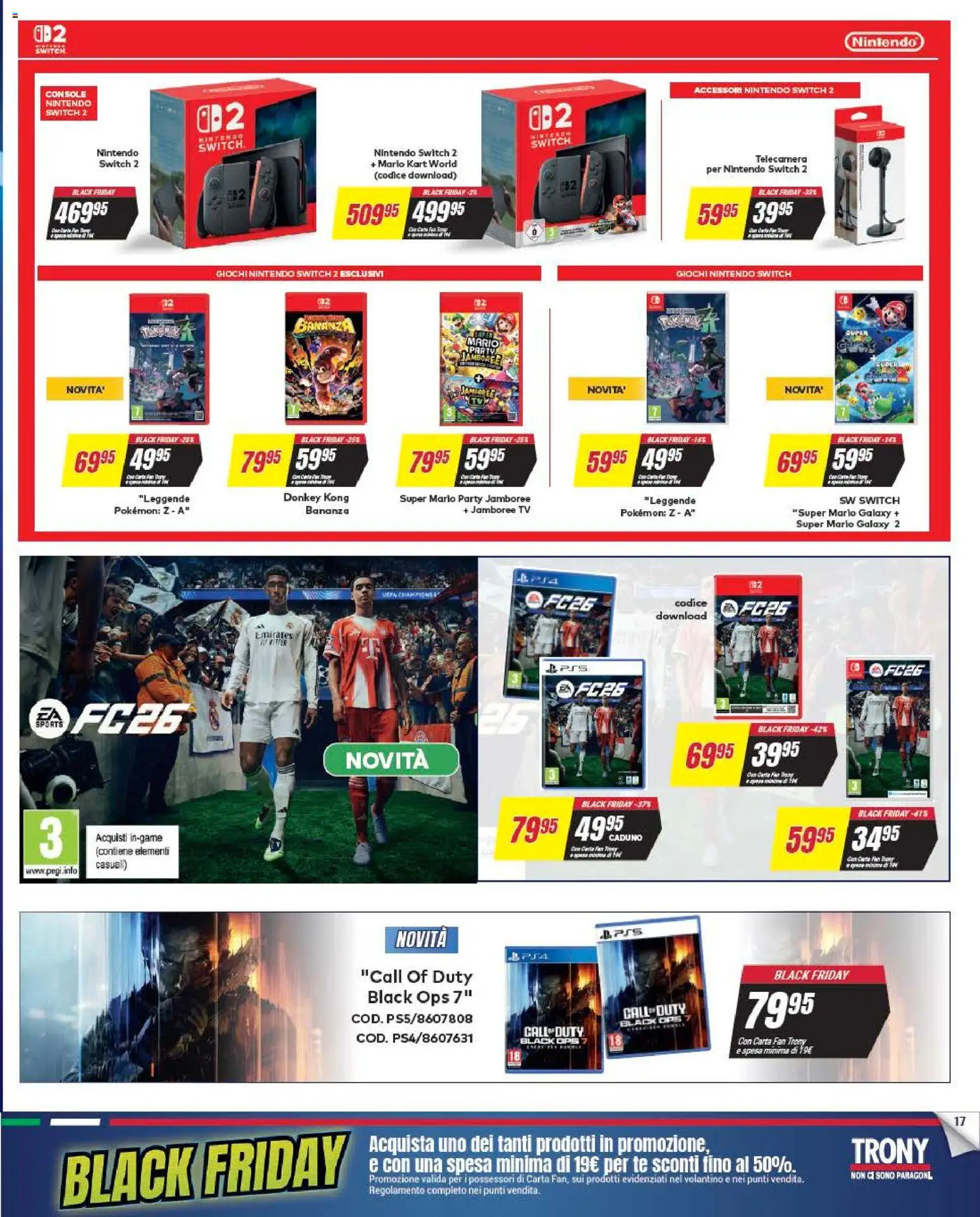 Volantino Trony del 25.11.2025 | Pagina: 17 | Prodotti: Tè, TV, Fan