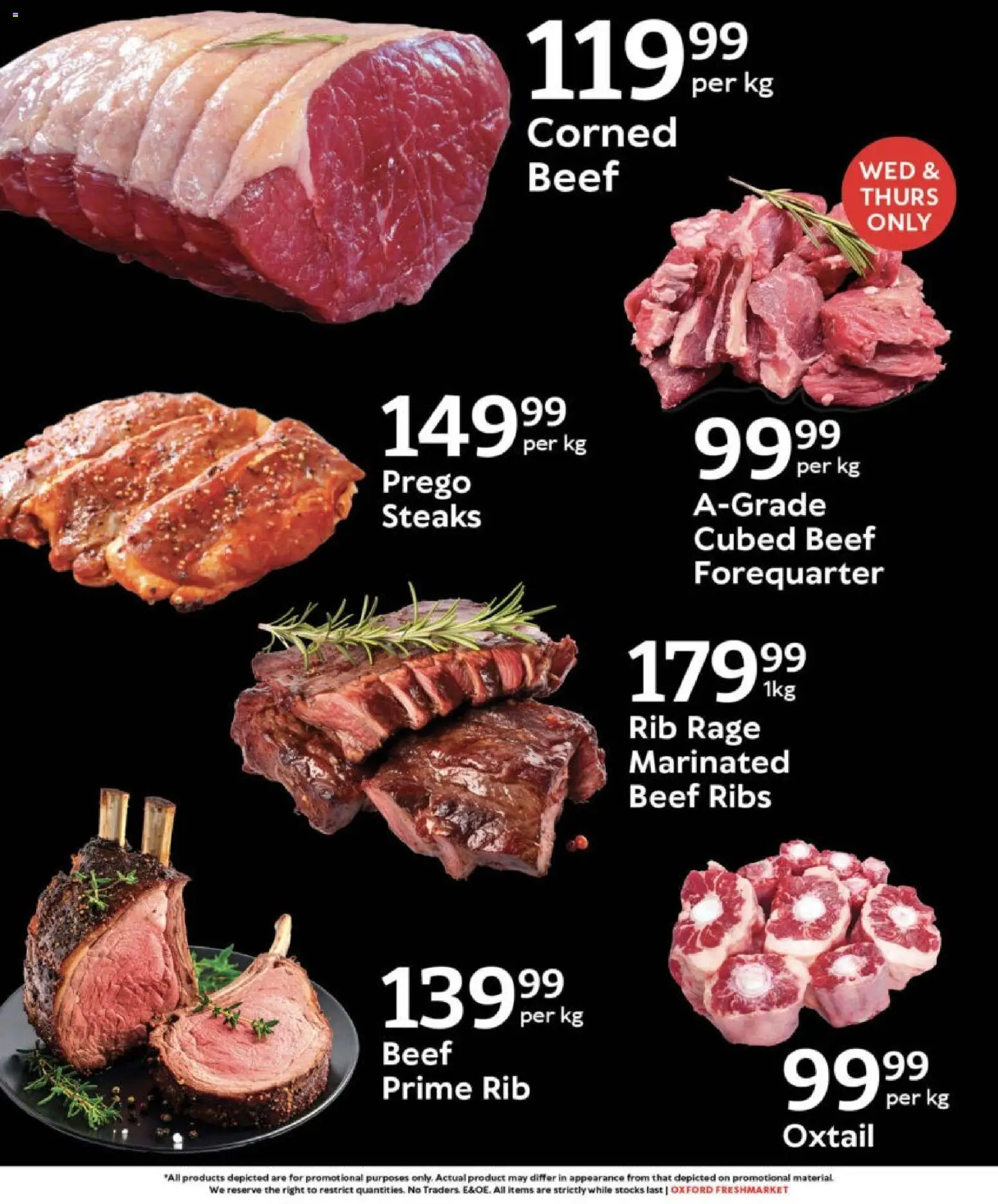 New Oxford Freshmarket catalogue – valid from 29.10.2025 | Page: 5 | Products: Ribs, Beef
