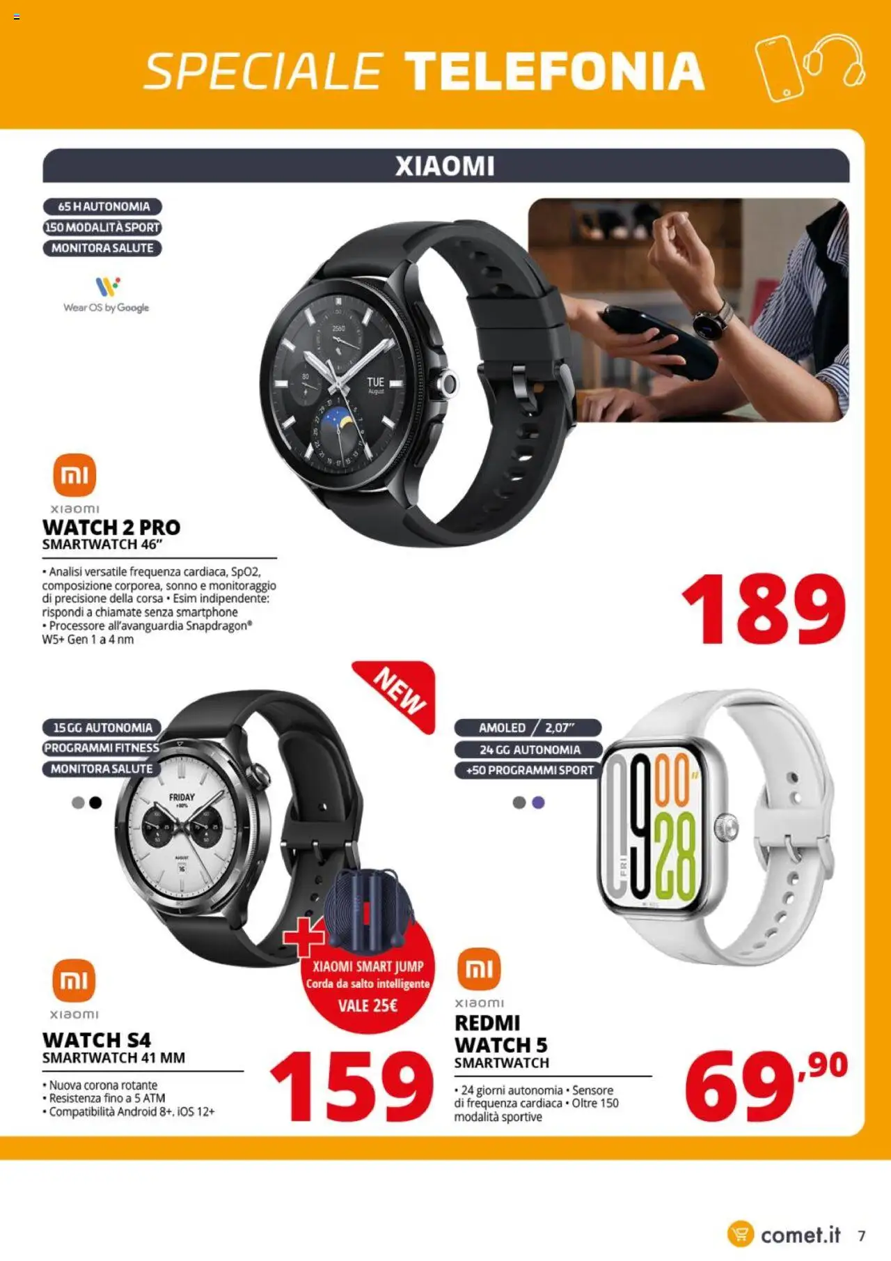 Volantino Comet del 09.10.2025 | Pagina: 7 | Prodotti: Xiaomi, Smartphone, Smartwatch