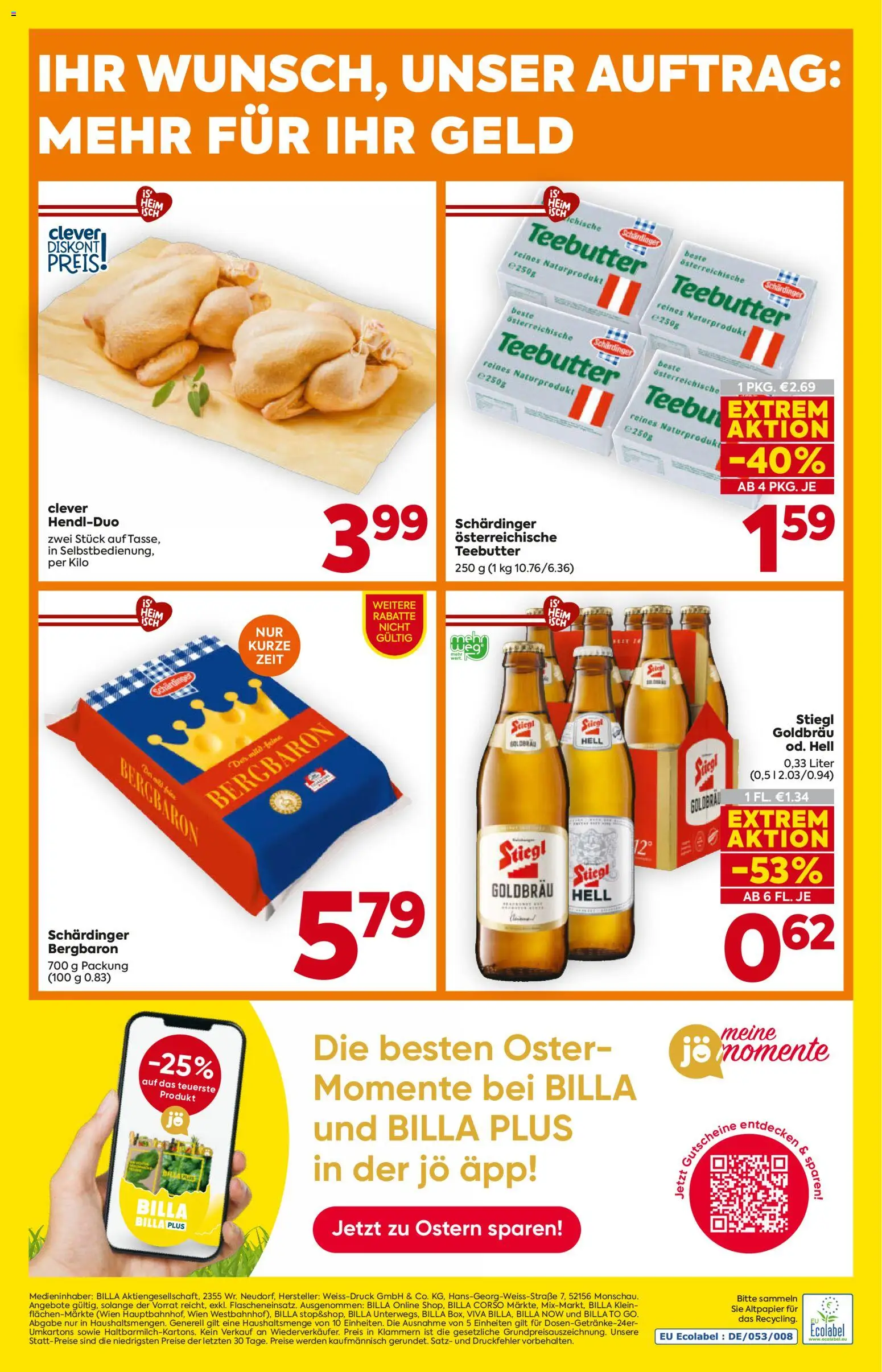 Billa Flugblatt - Oberösterreich gültig ab 19.03.2026 | Seite: 20