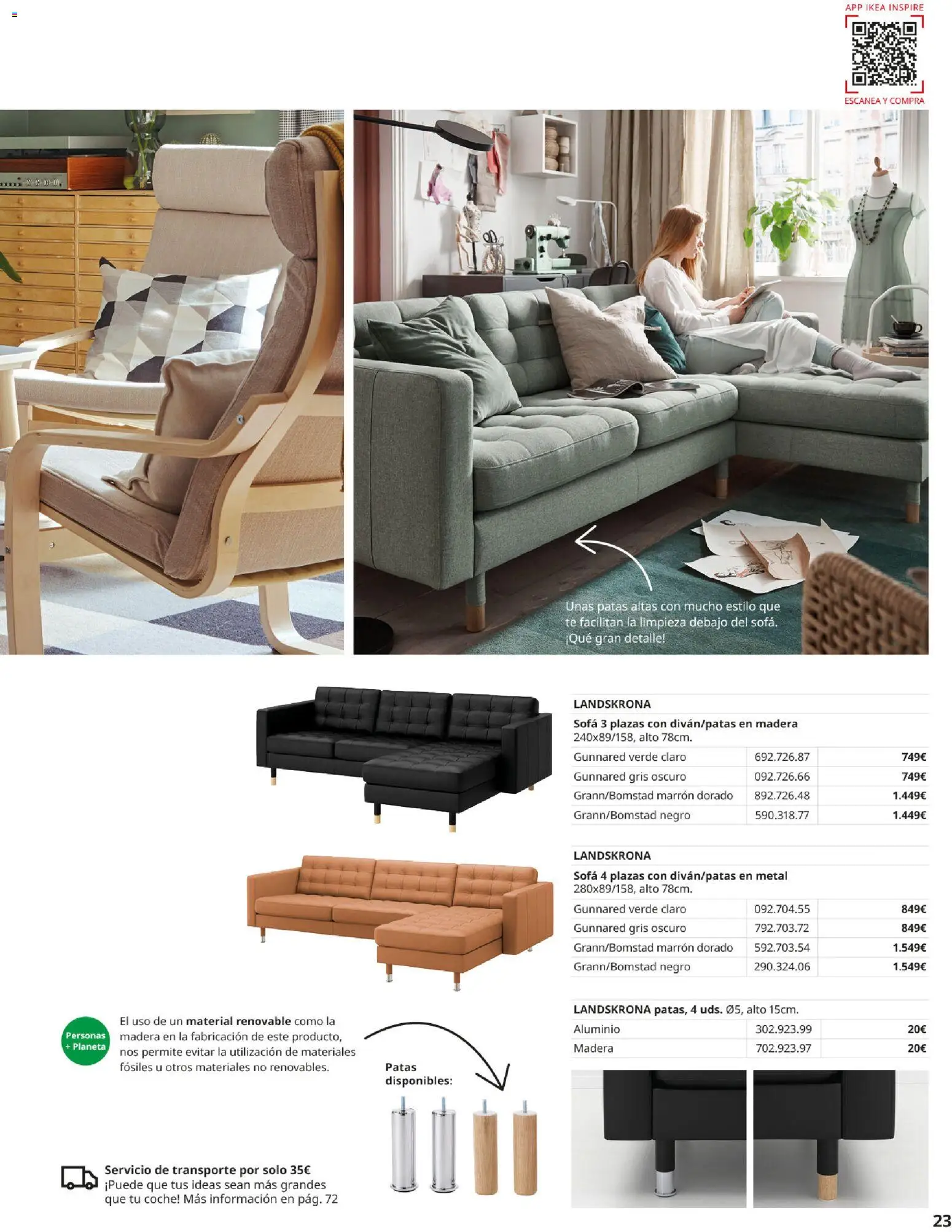 Catálogo IKEA Sofás │ válido desde el 02.12.2025 | Página: 23 | Productos: Té, Sofá