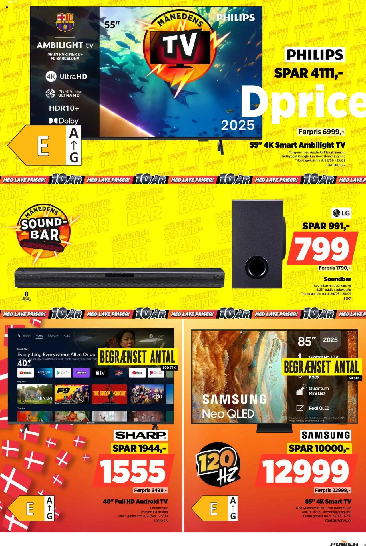 Power tilbudsavis – gyldig fra 19.09.2025 | Side: 13 | Produkter: Soundbar, Smart TV, Is, Video