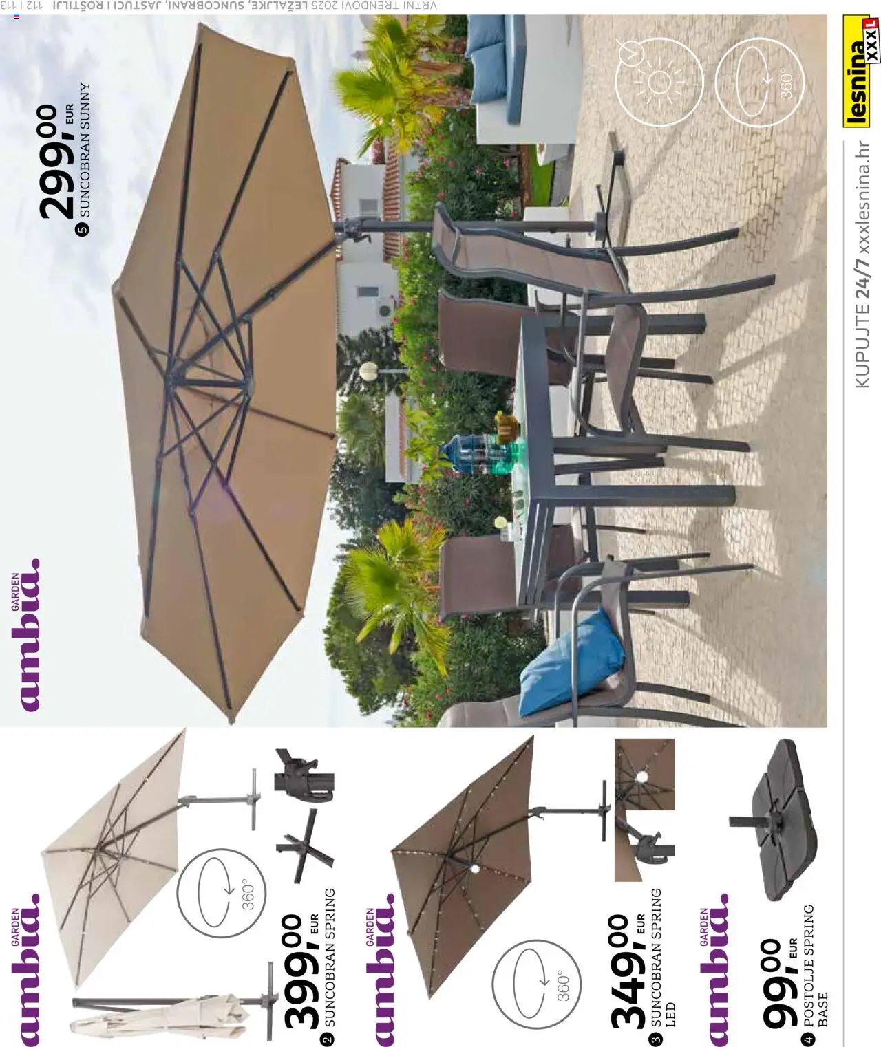 Lesnina katalog | vrijedi od 25.02.2025 | Stranica: 113 | Proizvodi: Suncobran