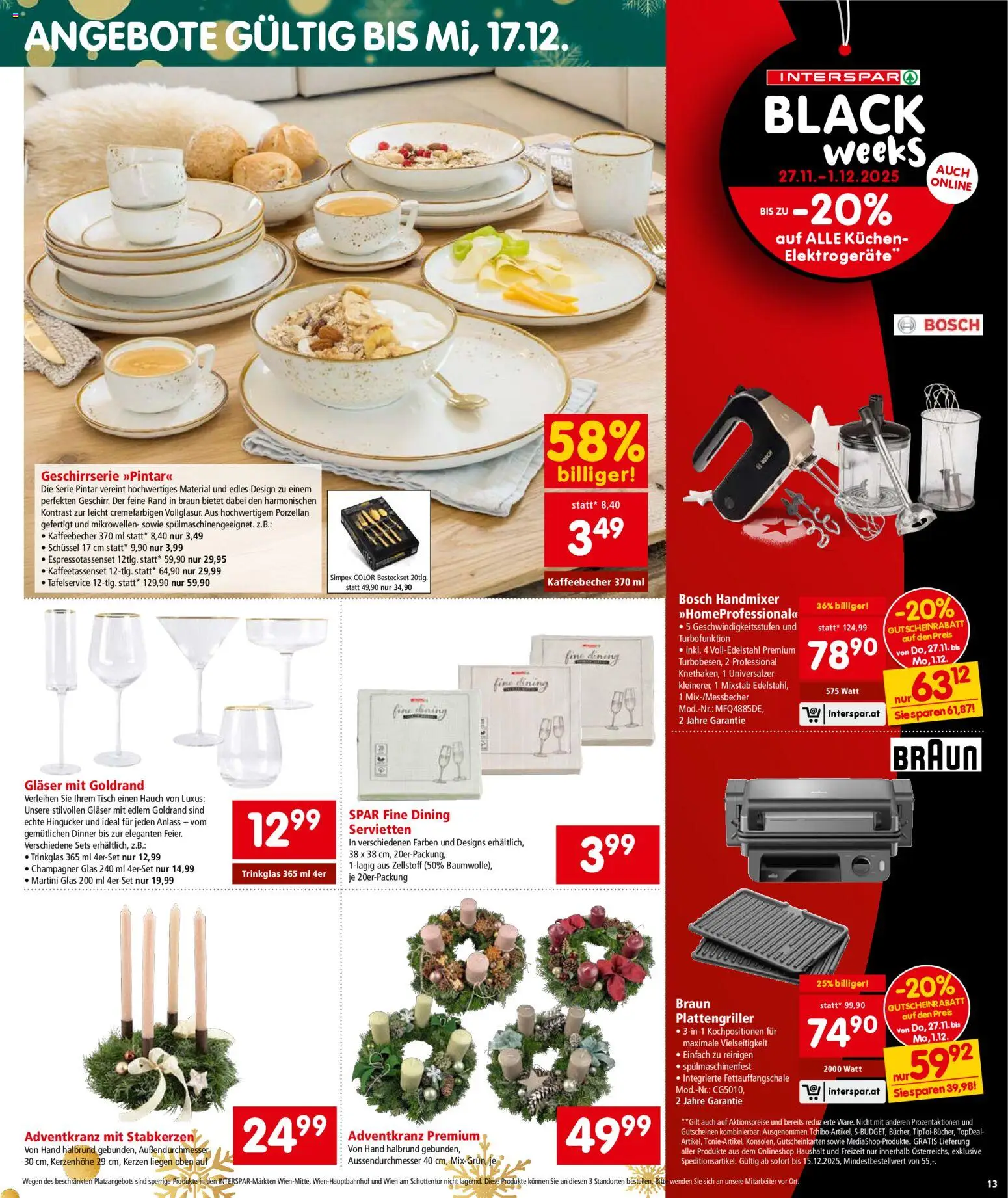 Interspar Flugblatt - Osttirol gültig ab 27.11.2025 | Seite: 14 | Produkte: Tisch