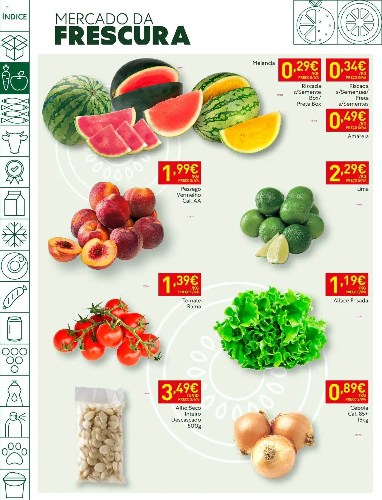Recheio folheto │ válido de 05.08.2025 | Página: 8 | Produtos: Cebola, Tomate, Melancia, Alface