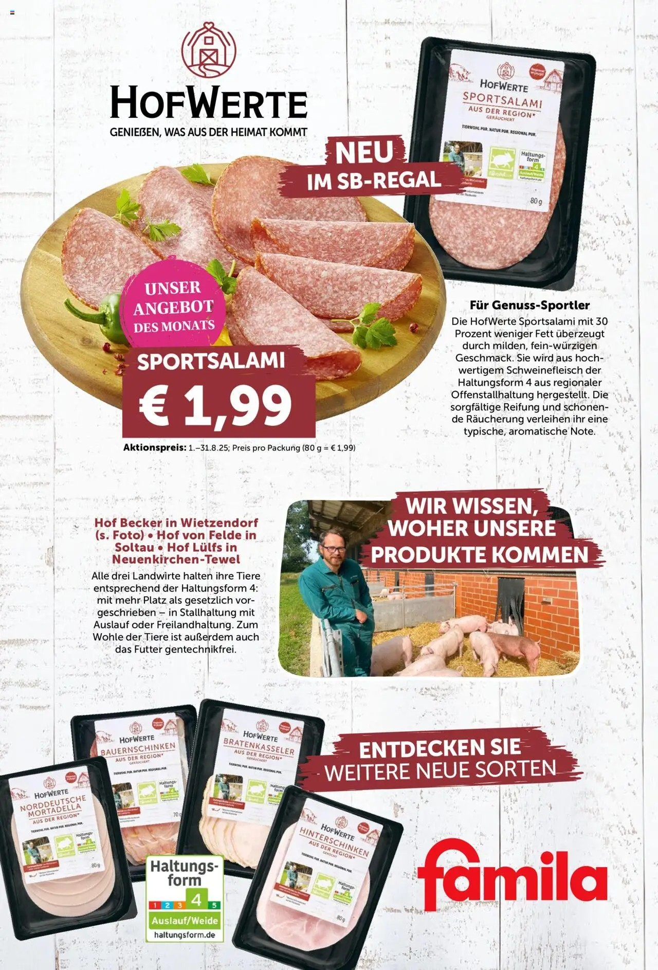 Famila Nordwest - myTime August 2025 - gültig ab dem 01.08.2025 | Seite: 34 | Produkte: Schweinefleisch