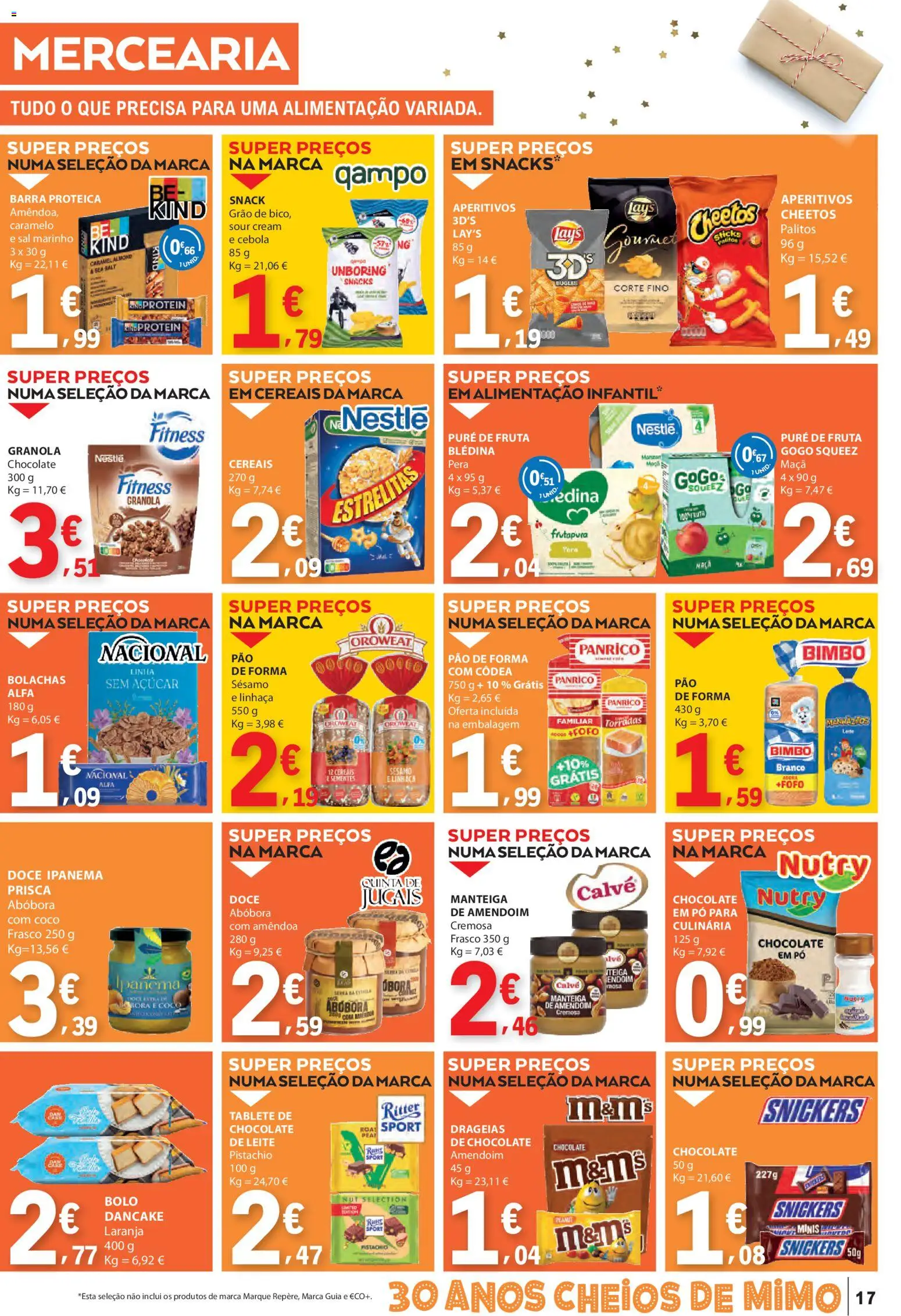 E.Leclerc folheto │ válido de 06.11.2025 | Página: 17 | Produtos: Pão de forma, Manteiga, Maça, Cereais