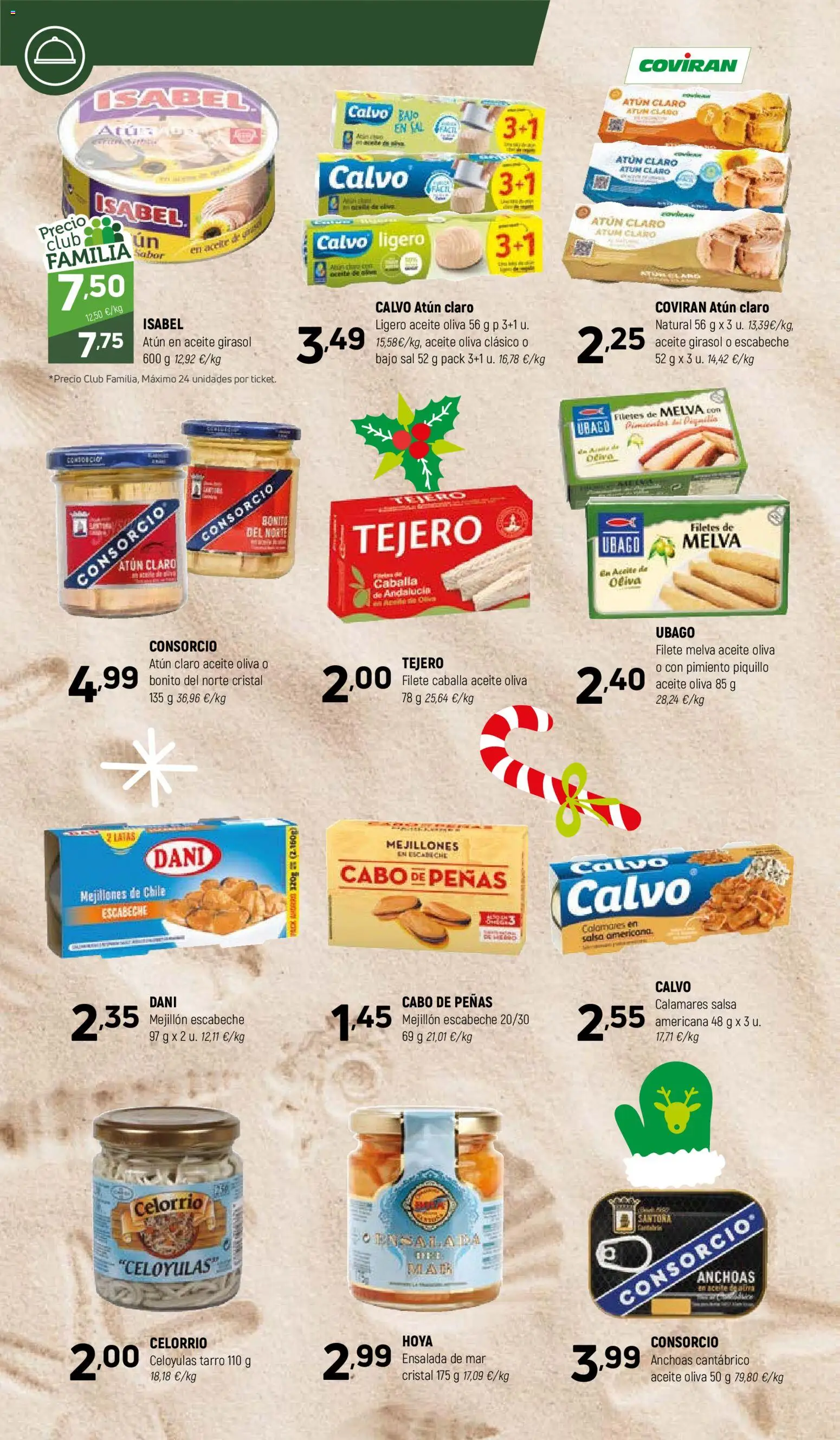 Coviran - Vizcaya │ válido desde el 02.12.2025 | Página: 12 | Productos: Calamares, Aceite, Filete, Atún claro