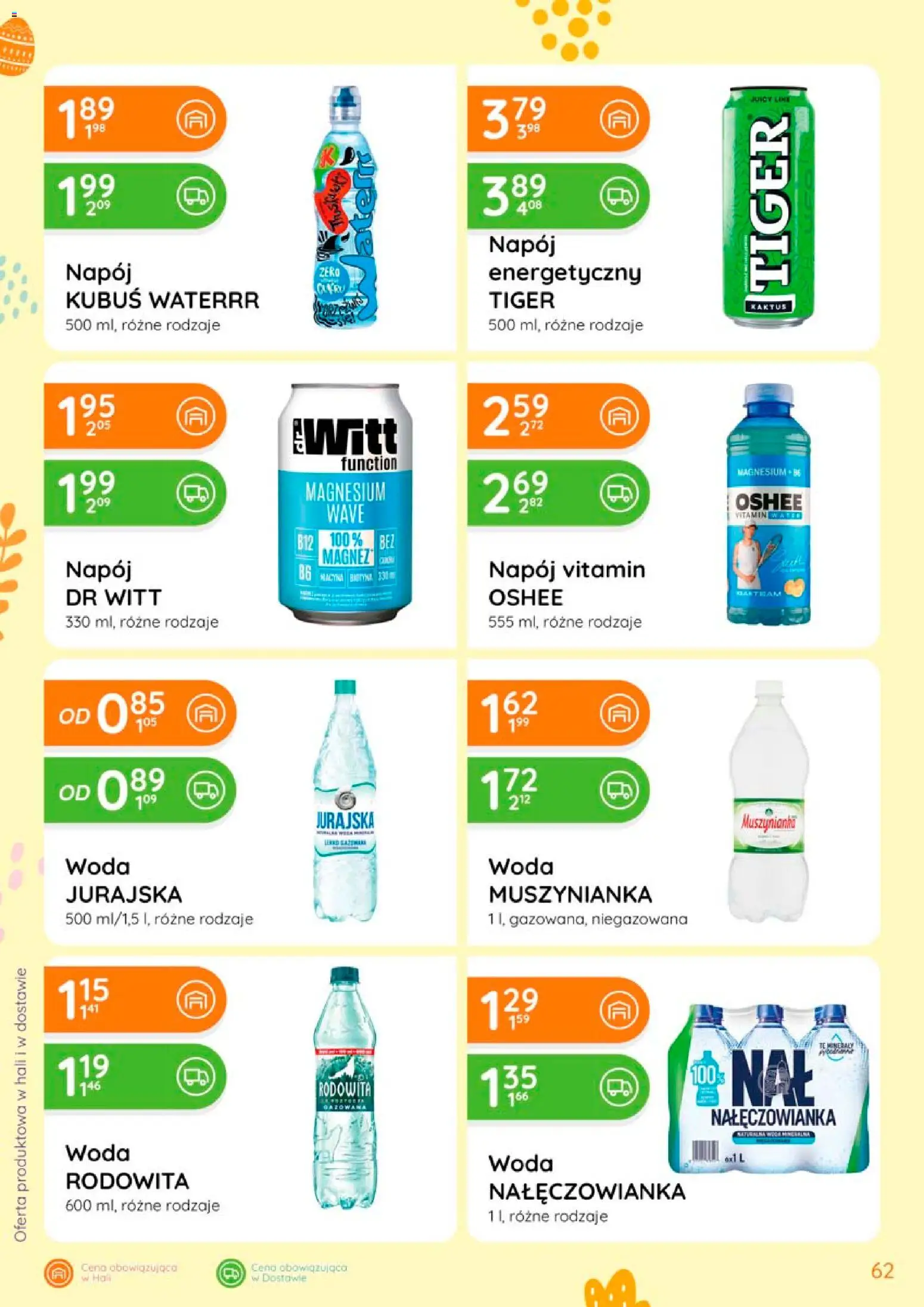 Eurocash gazetka - Oferta Produktowa od 05.03.2026 | Strona: 62 | Produkty: Muszynianka, Woda