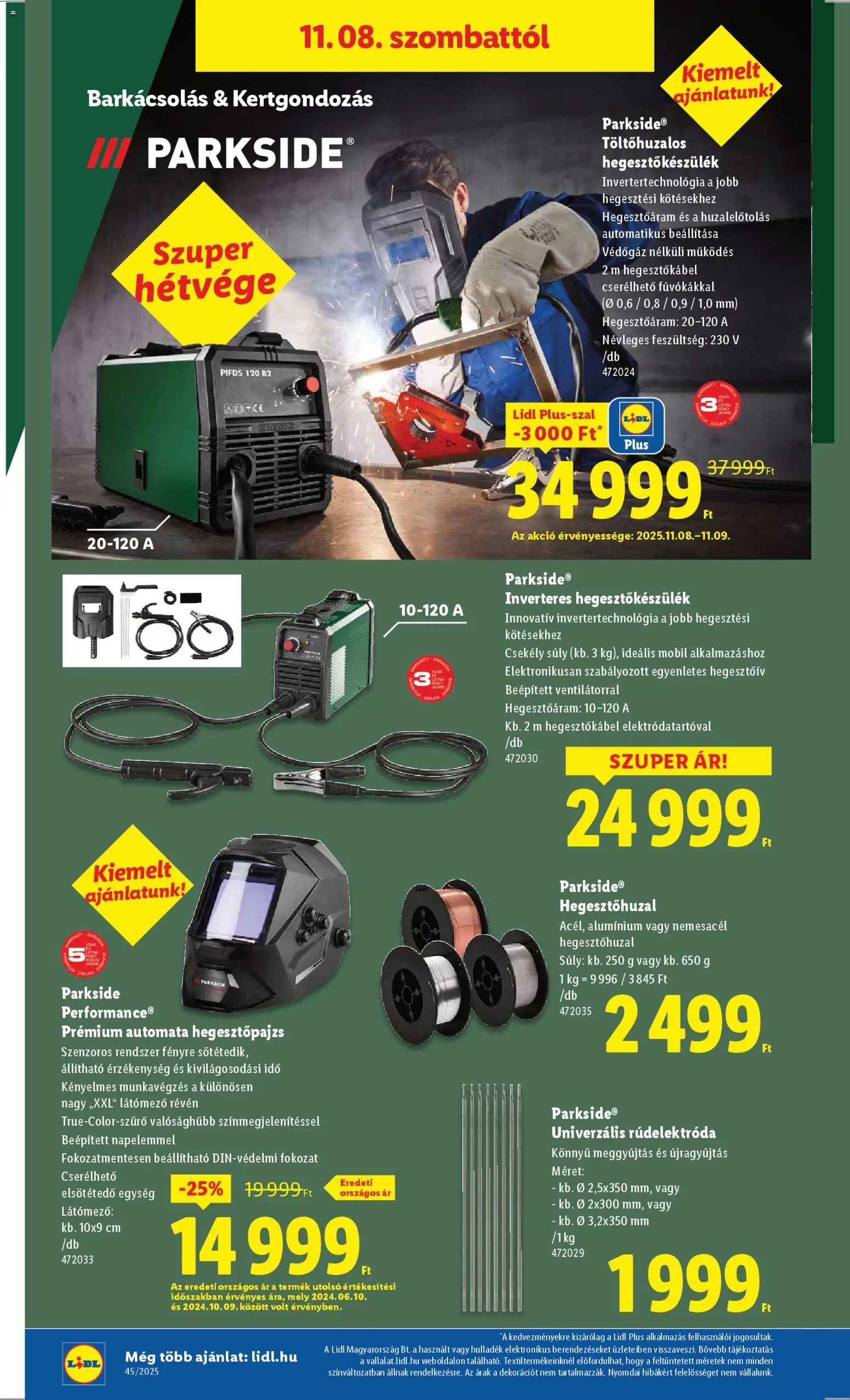 Lidl akciós ujság - amely érvényes a következő dátumtól: 06.11.2025 | Oldal: 2 | Termékek: Parkside