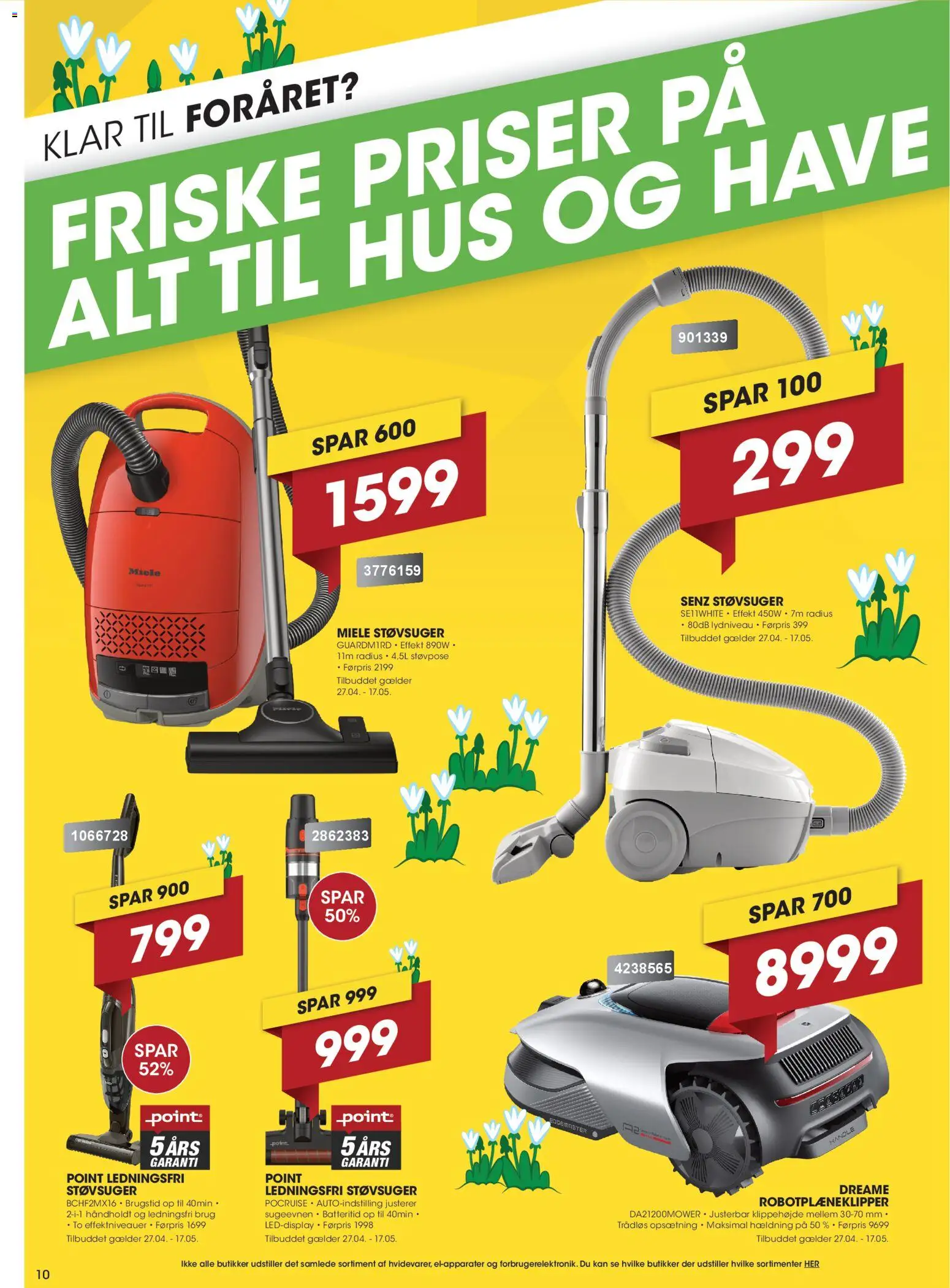 Punkt1 tilbudsavis – gyldig fra 27.04.2026 | Side: 10 | Produkter: Støvsuger