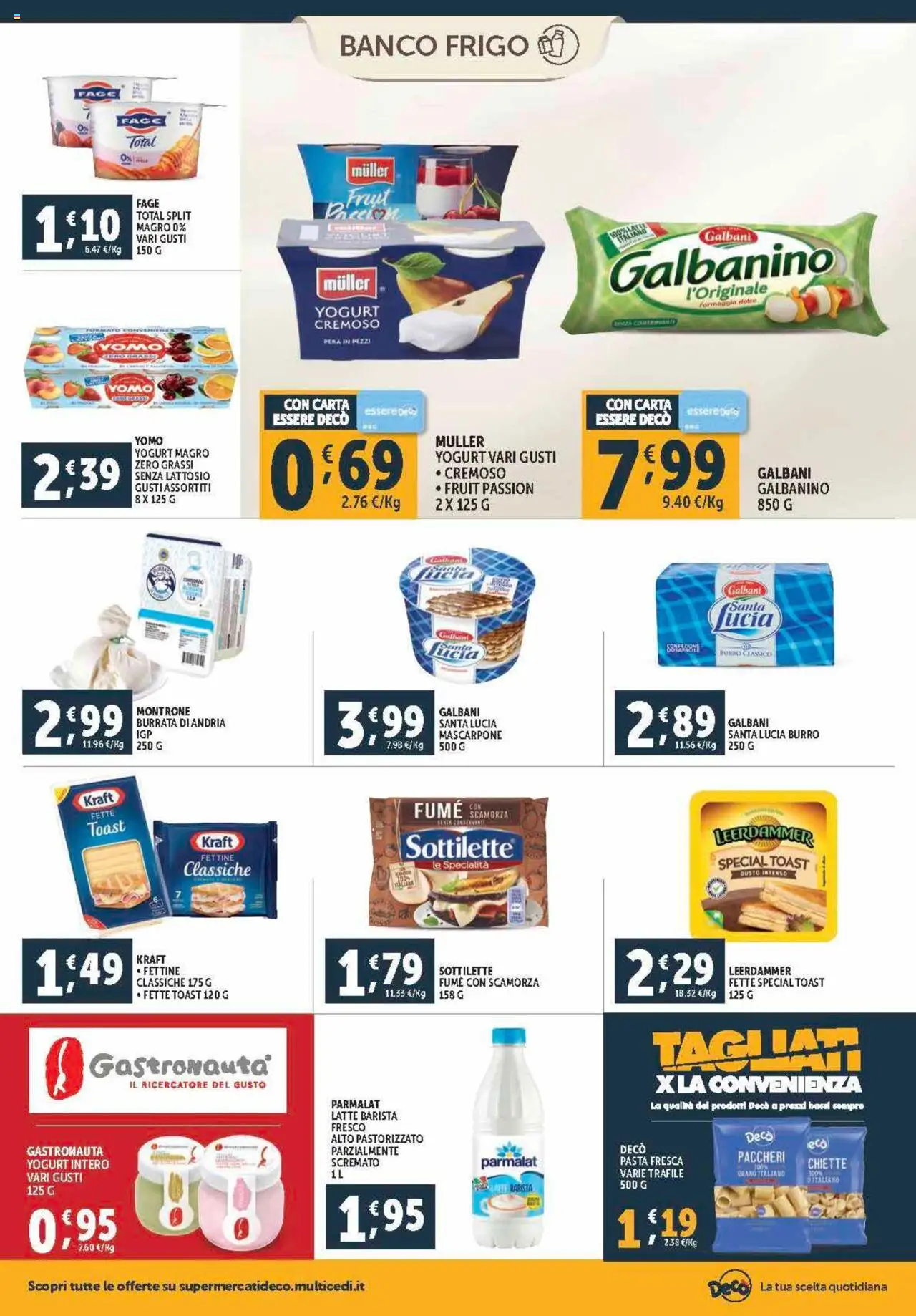 Volantino Decò del 12.09.2025 | Pagina: 6 | Prodotti: Yogurt, Latte, Pasta, Paccheri