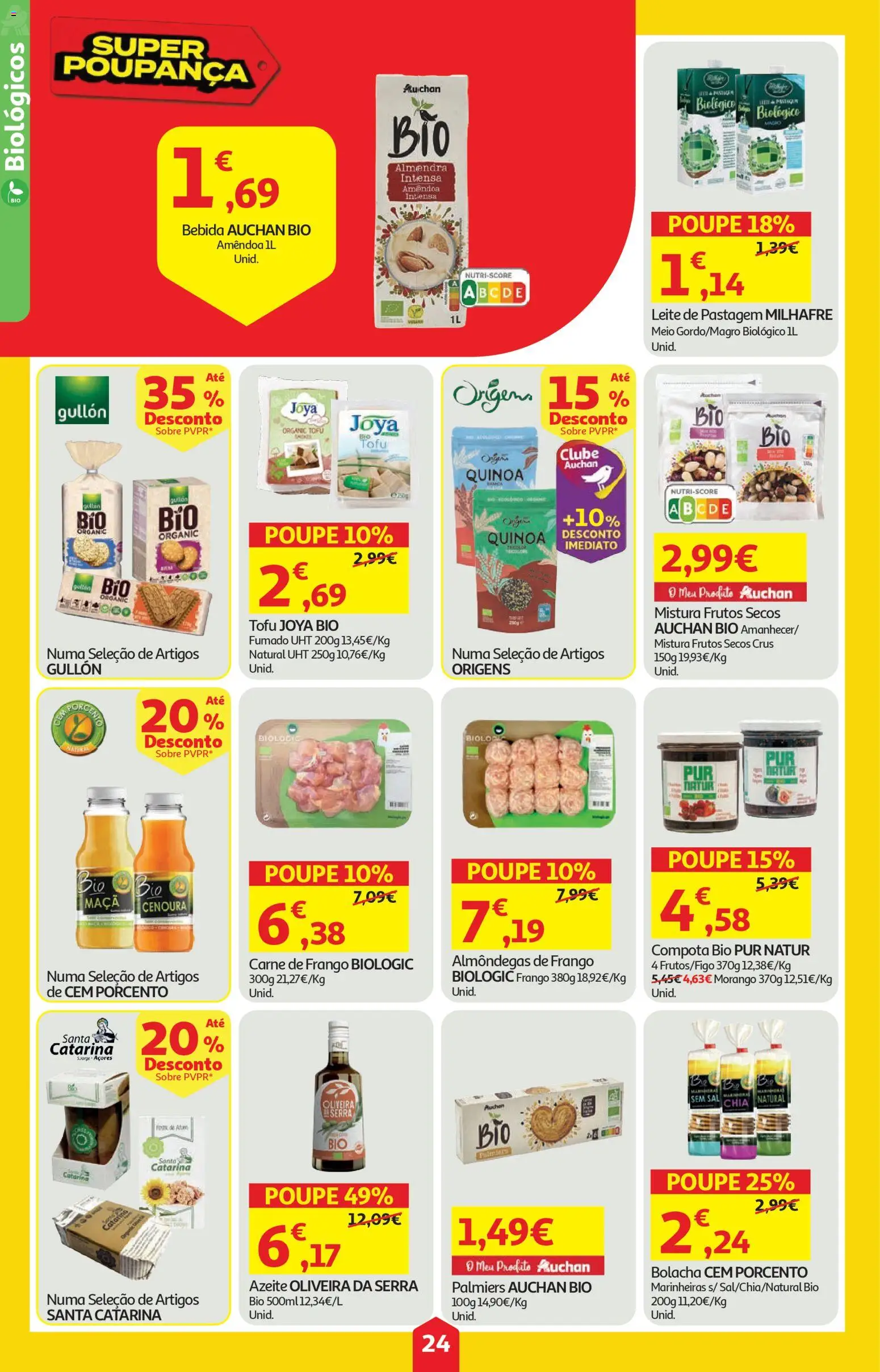 Auchan folheto │ válido de 23.04.2026 | Página: 24 | Produtos: Atum, Frango, Maça, Carne de frango