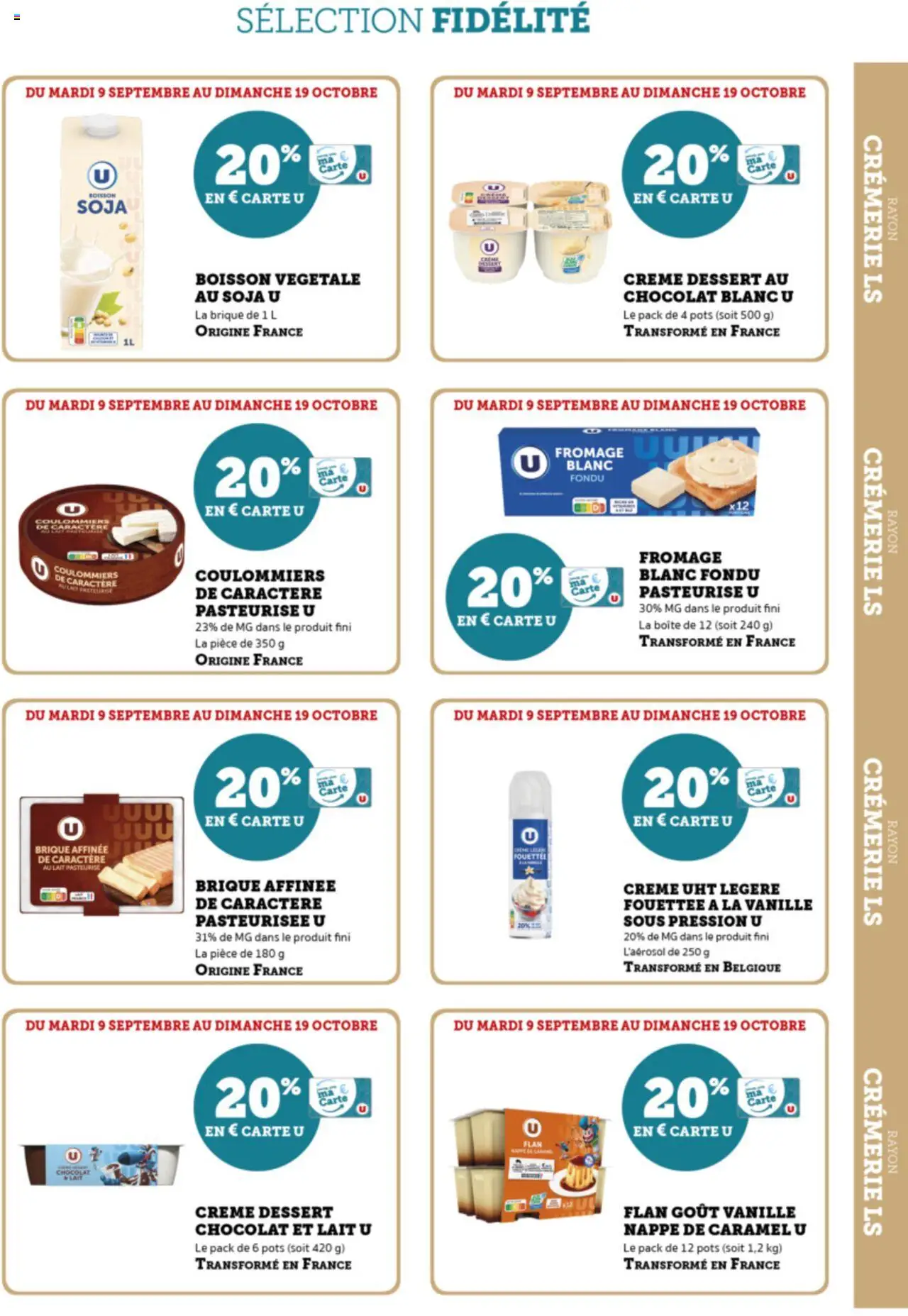  | Page: 5 | Produits: Nappe, Lait, Fromage, Chocolat