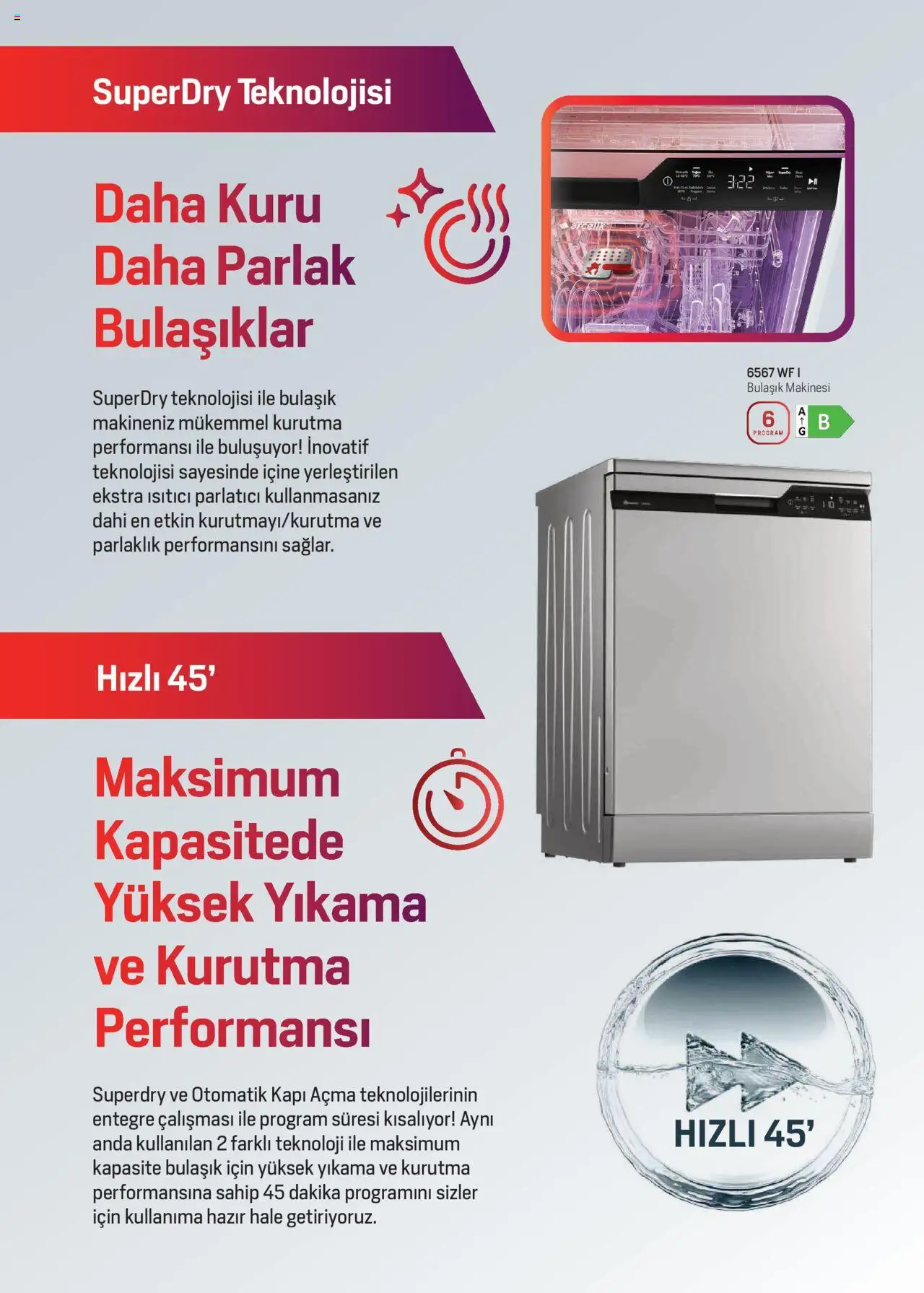 Arçelik Katalog - 16.09.2025 tarihinden itibaren geçerlidir | Sayfa: 24 | Ürünler: Parlatıcı, Bulaşık makinesi