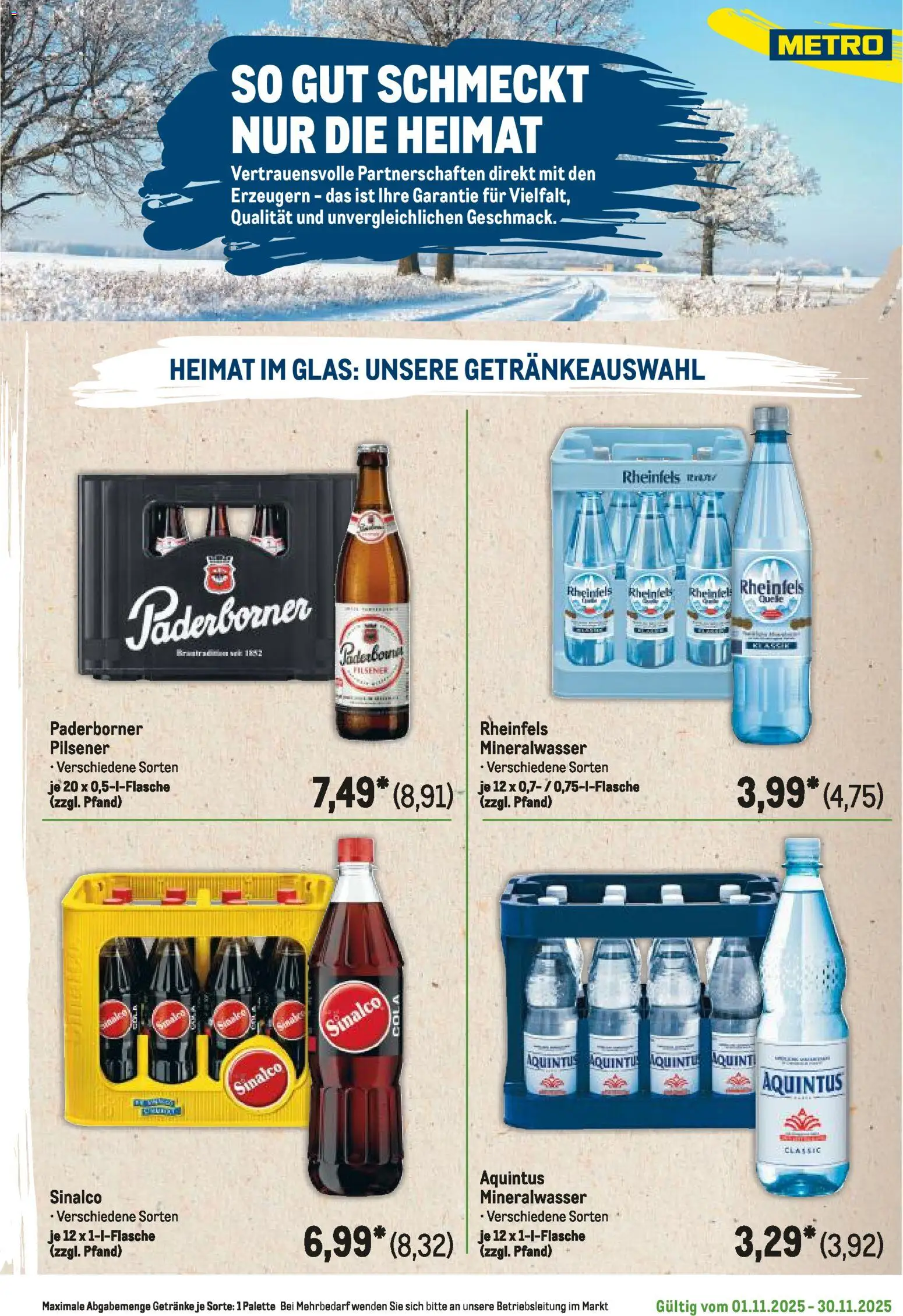 Metro Regionaler Flyer – gültig ab 01.11.2025 | Seite: 21 | Produkte: Sinalco, Mineralwasser