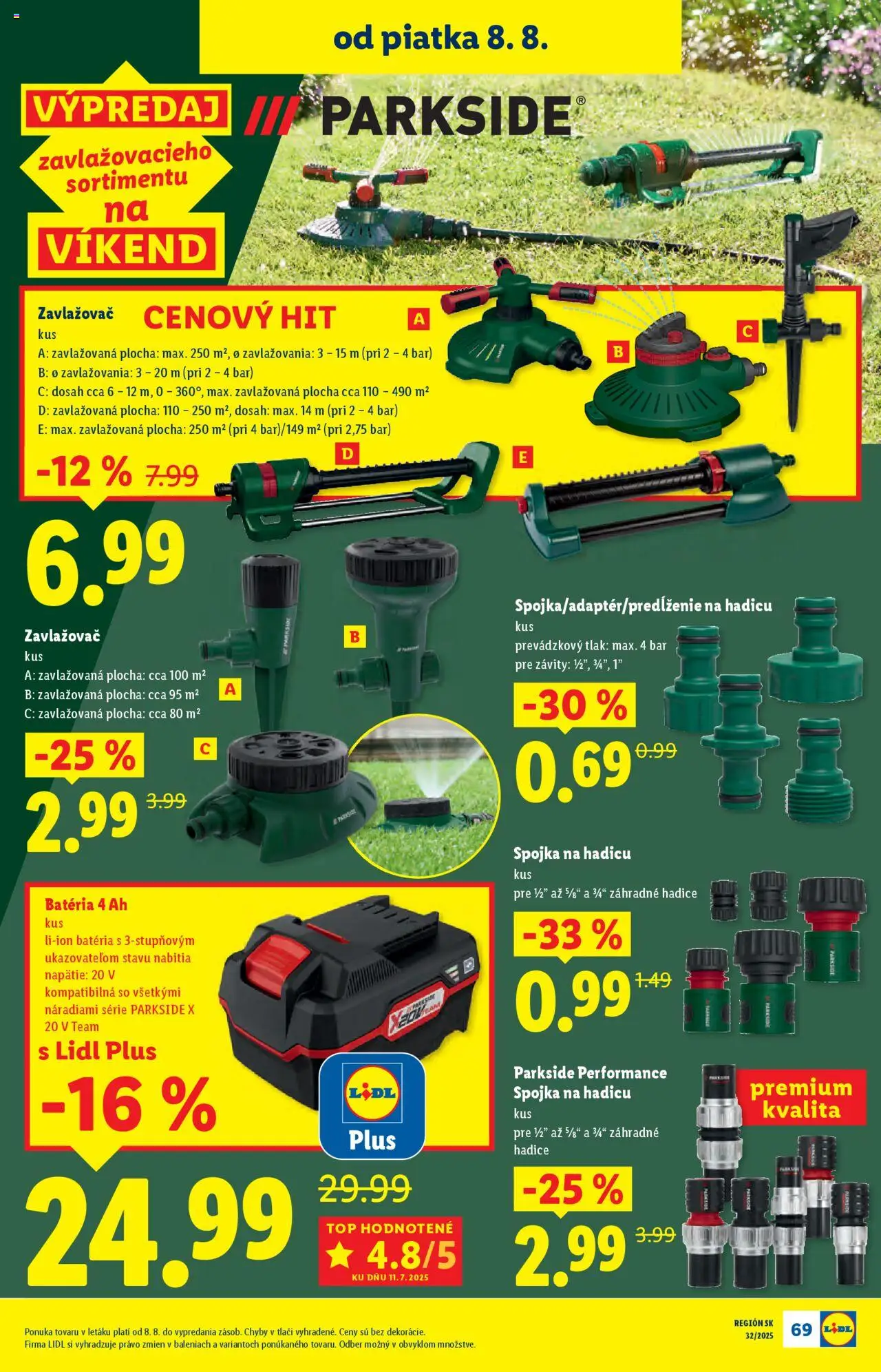 Lidl leták │ platný od 04.08.2025 | Strana: 92 | Produkty: Parkside, Batéria