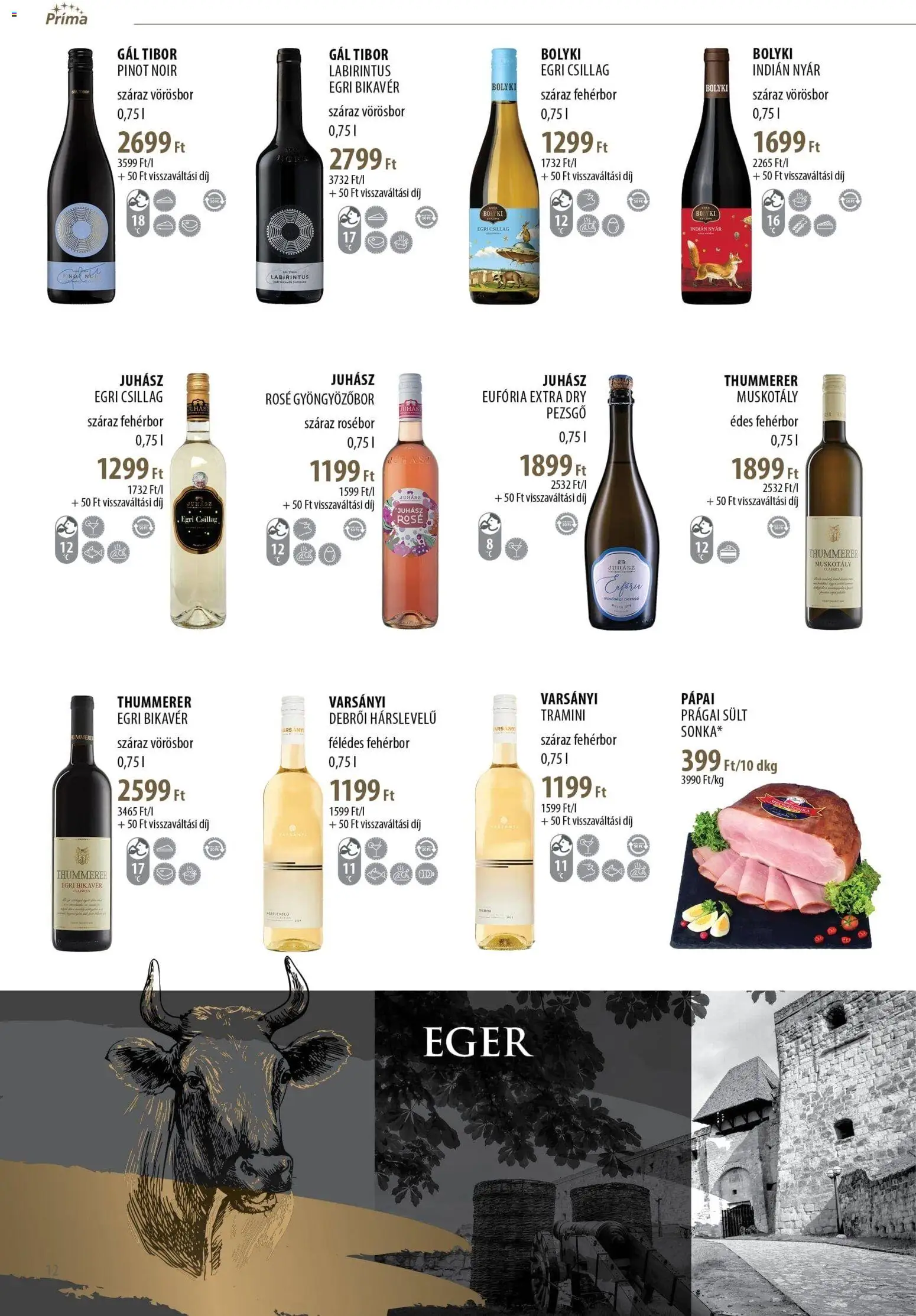 CBA Príma akciós ujság - amely érvényes a következő dátumtól: 11.11.2025 | Oldal: 12 | Termékek: Egér, Gyöngyözőbor, Fehérbor, Vörösbor