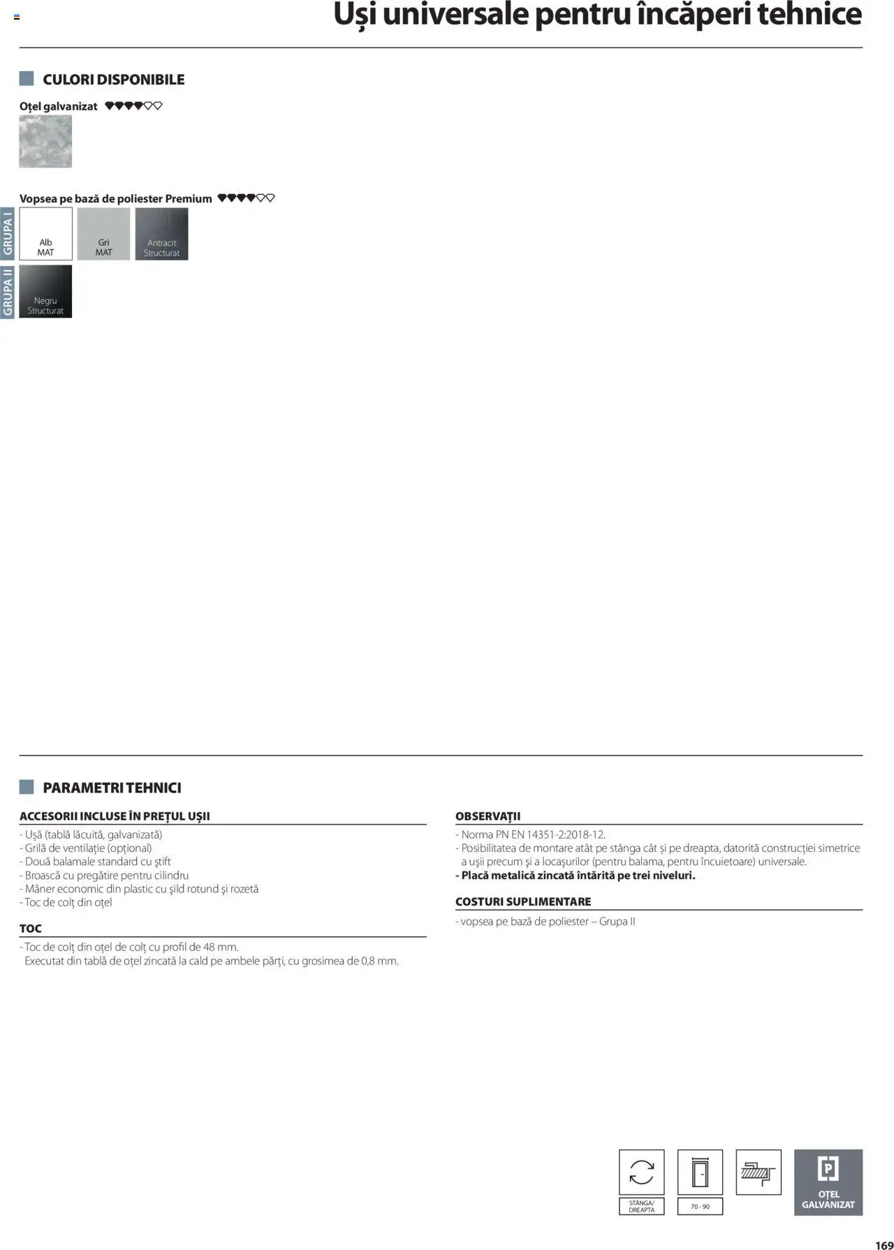Catalog Proges – valabil de la 01.05.2025 | Pagină: 169 | Produse: Vopsea, Tablă, Mâner, Ușă