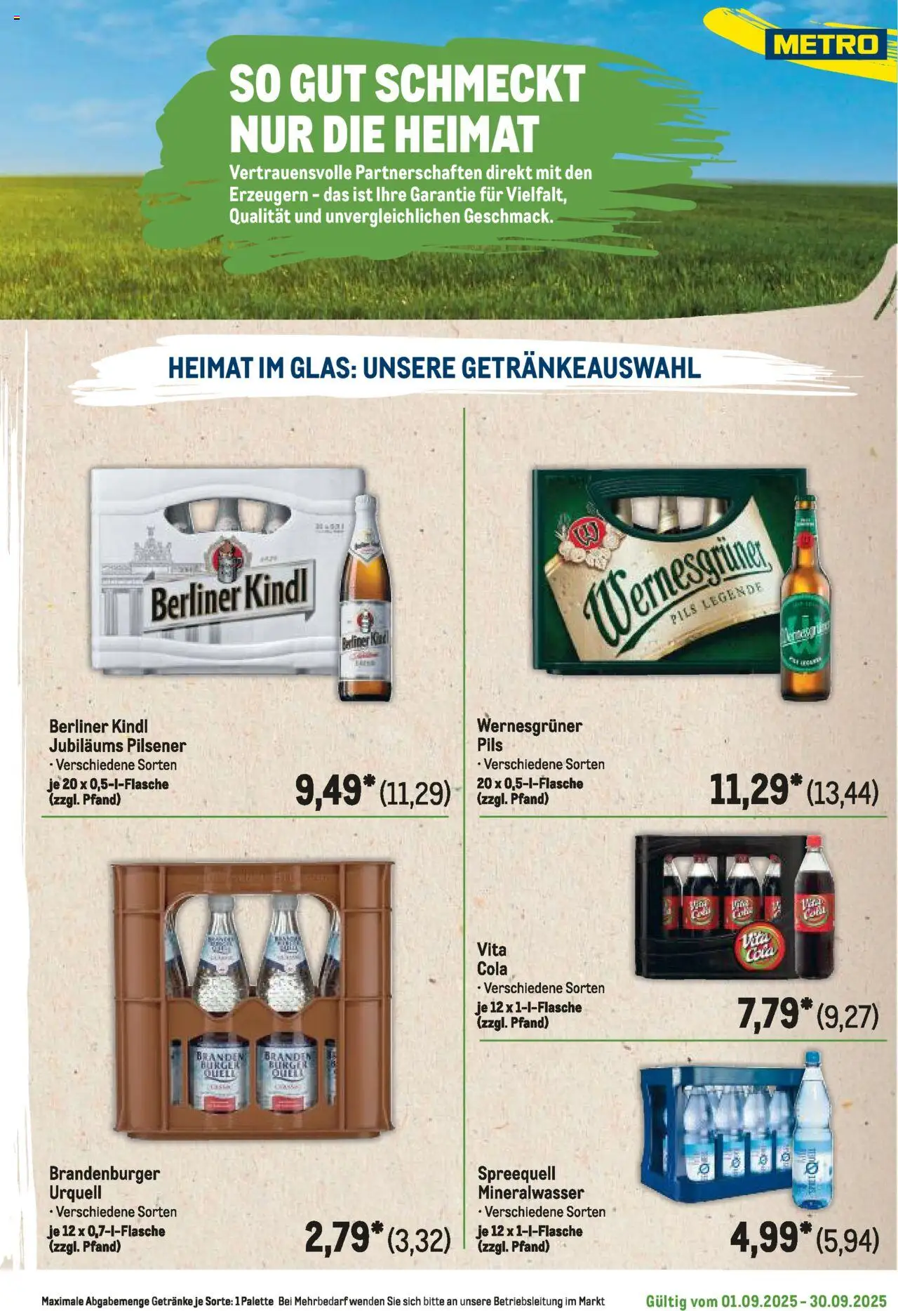 Metro Regionaler Flyer - gültig ab dem 01.09.2025 | Seite: 81 | Produkte: Berliner, Cola, Mineralwasser, Vita cola