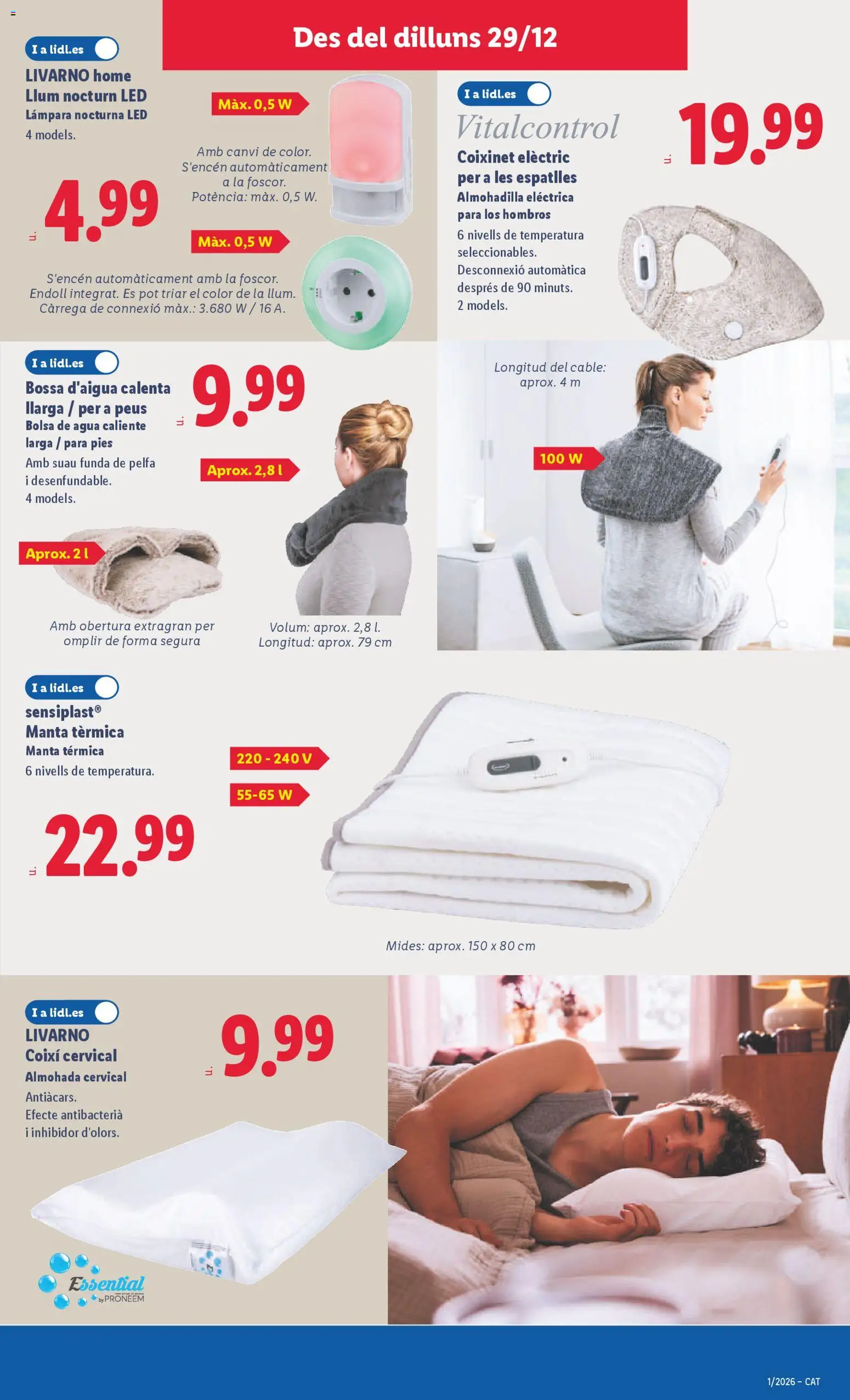 Lidl folleto de bazar │ válido desde el 29.12.2025 | Página: 13 | Productos: Cable, Manta, Bolsa, Lámpara