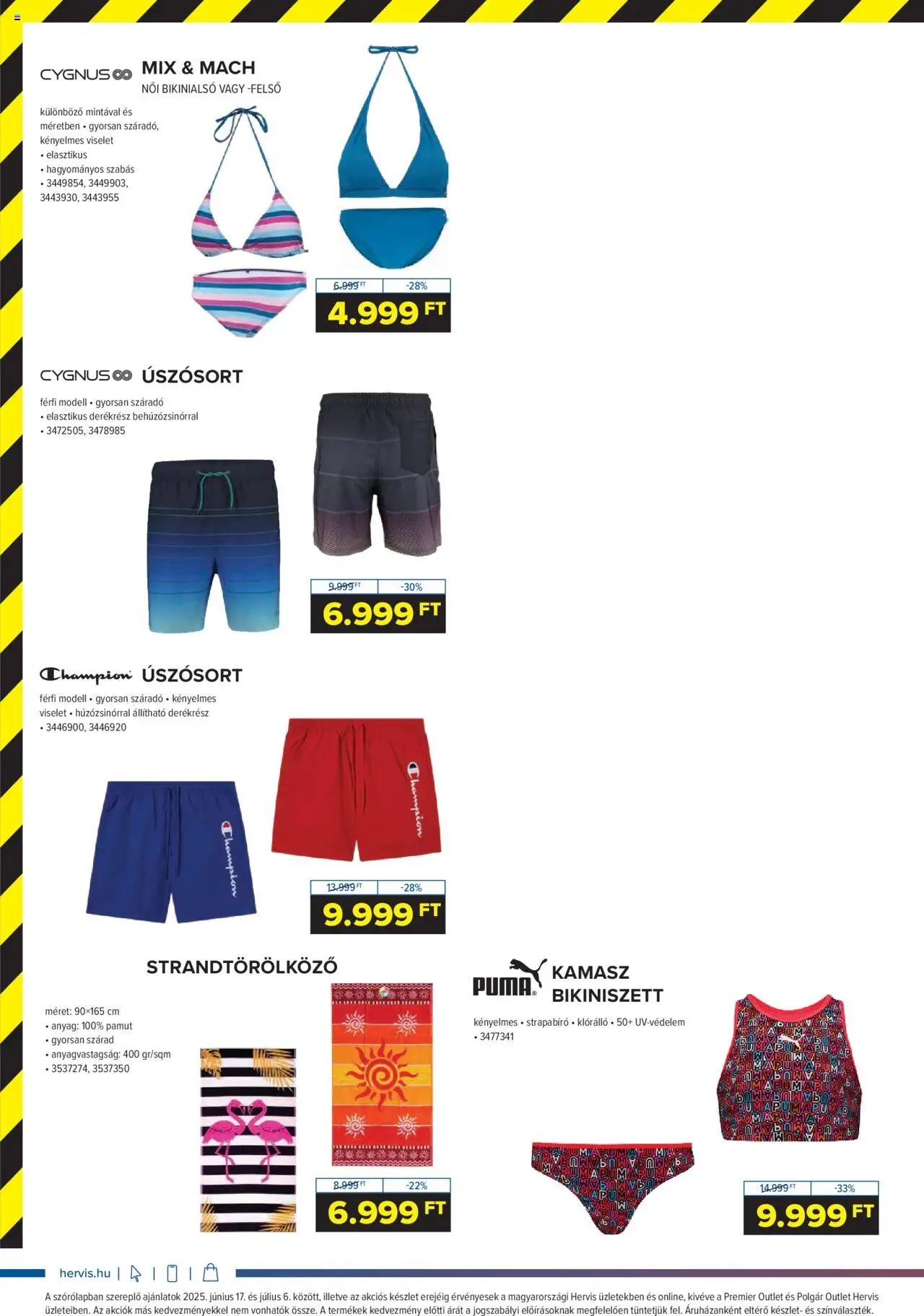 Hervis Sports akciós ujság - amely érvényes a következő dátumtól: 17.06.2025 | Oldal: 2 | Termékek: Strandtörölköző