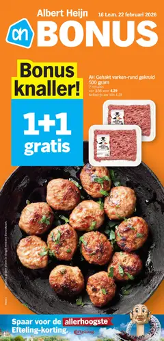 Albert Heijn folder week  / de la semaine 8 - Voorbeeld van een folder van Albert Heijn, geldig van 16.02.2026