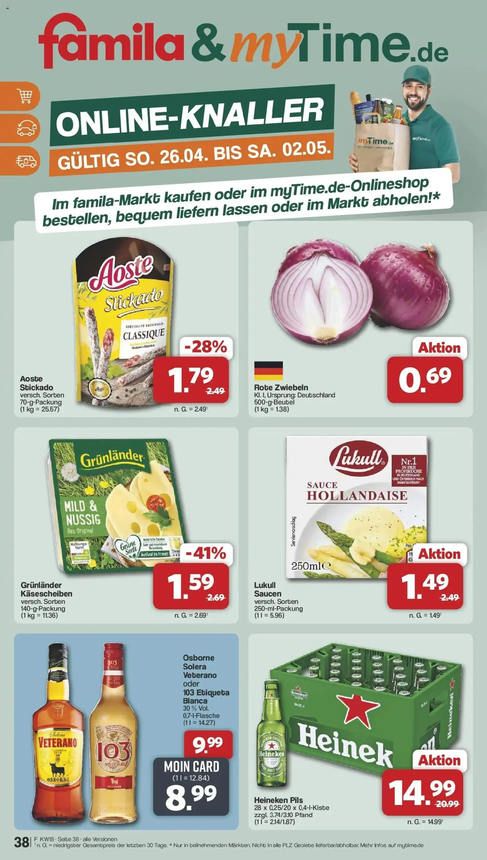 Famila Nordwest Wochenangebote – gültig ab 27.04.2026 | Seite: 39 | Produkte: Osborne, Pils, Zwiebeln, Grunlander