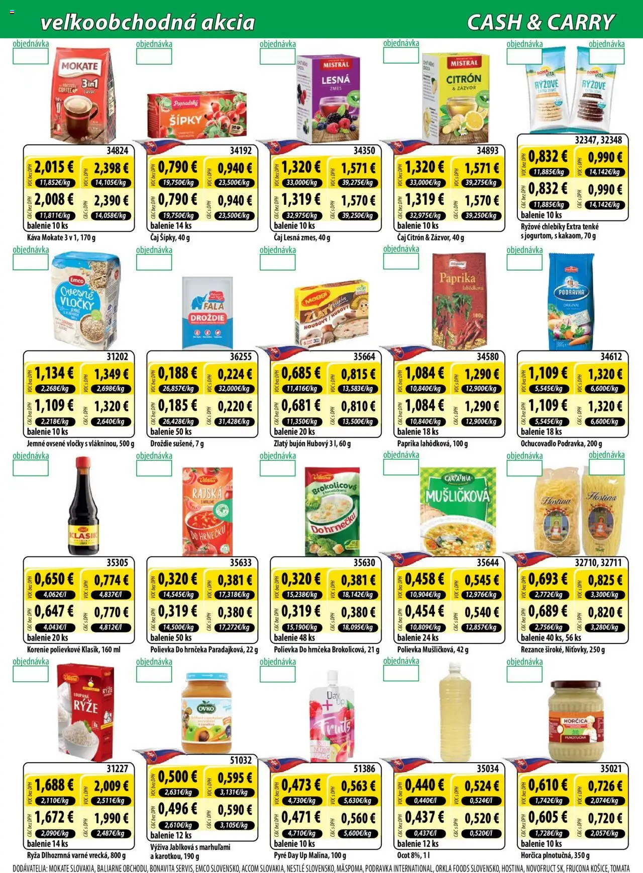 Milk Agro Cash & Carry │ platný od 30.07.2025 | Strana: 5 | Produkty: Paprika, Káva, Ryža, Ocot