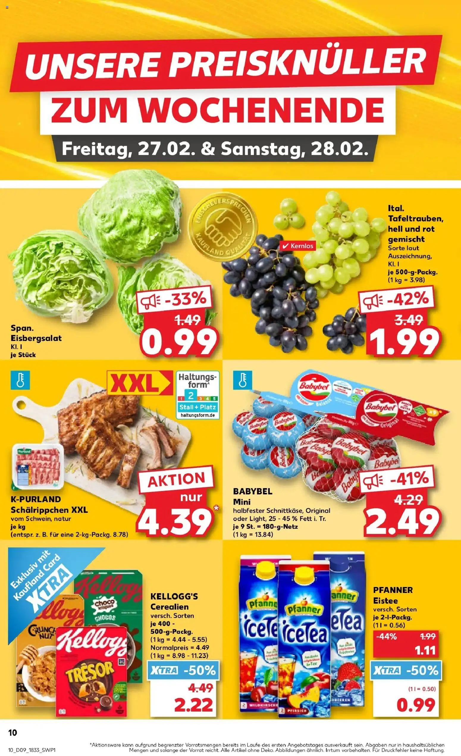 Kaufland prospekt Dillingen	 – gültig ab 26.02.2026 | Seite: 10 | Produkte: Kellogg's, Pfanner eistee, Pfirsich, Babybel