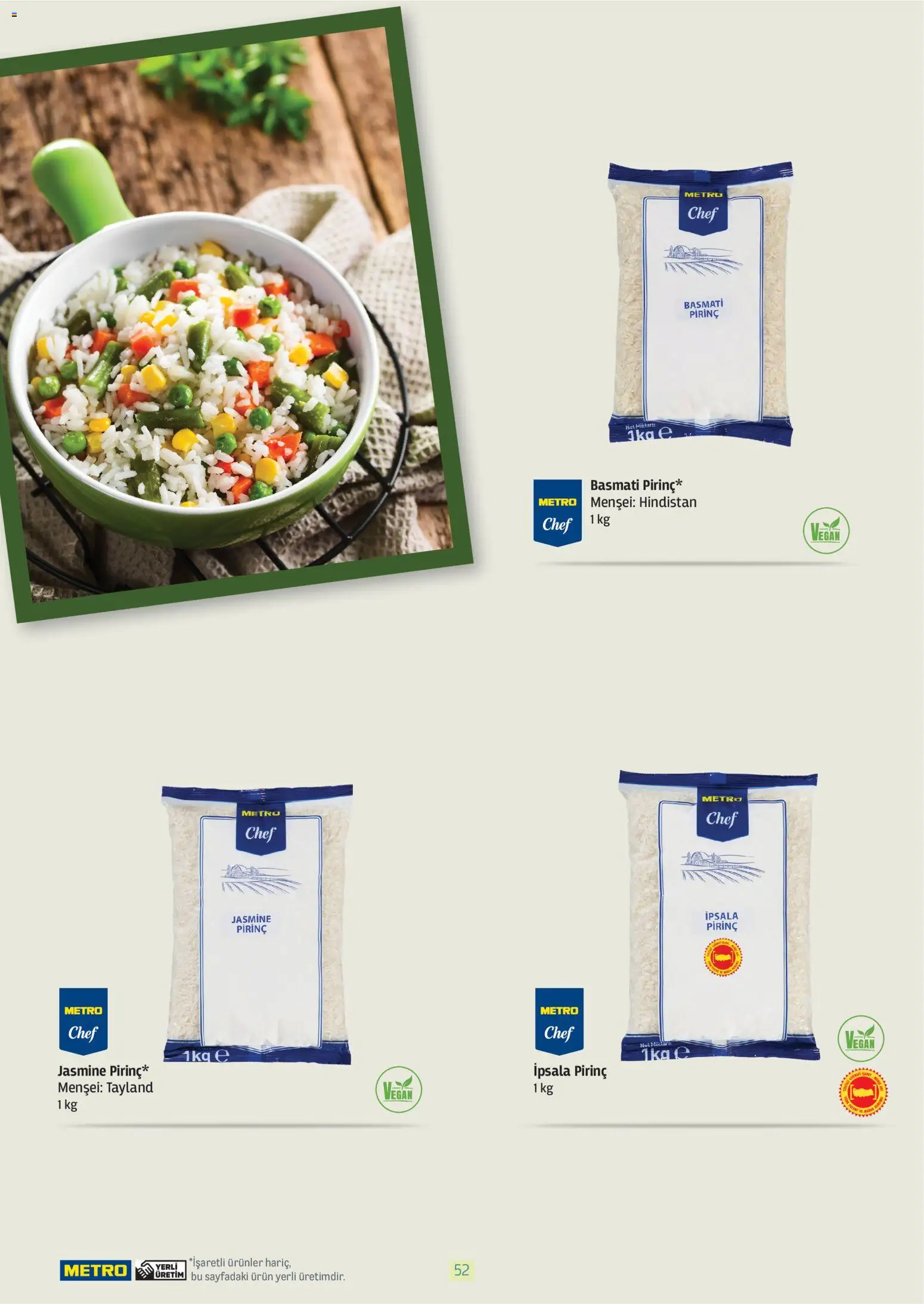Metro - Bitki Bazlı ve Vegan 2025 - 21.10.2025 tarihinden itibaren geçerlidir | Sayfa: 52 | Ürünler: Pirinç