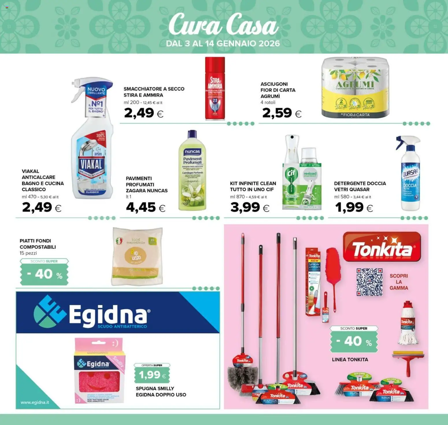 Volantino Oasi del 03.01.2026 | Pagina: 29 | Prodotti: Spugna, Anticalcare, Bagno, Doccia