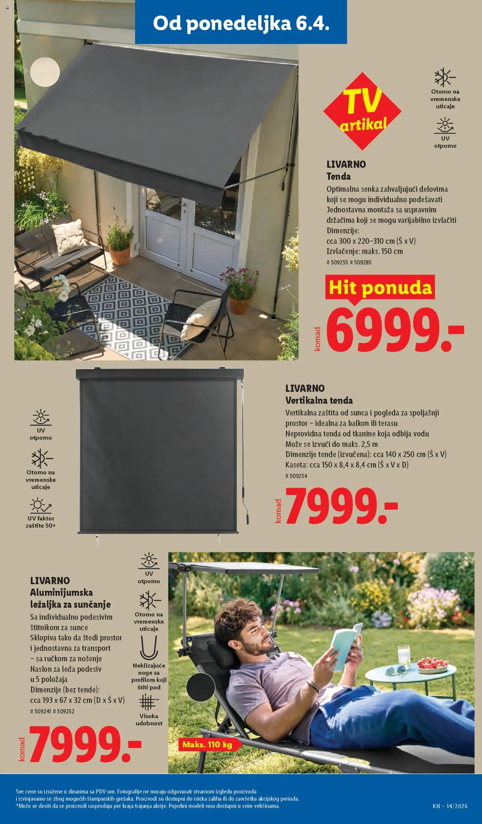 Lidl katalog - važi od 02.04.2026 | Strana: 77 | Proizvode: Ležaljka