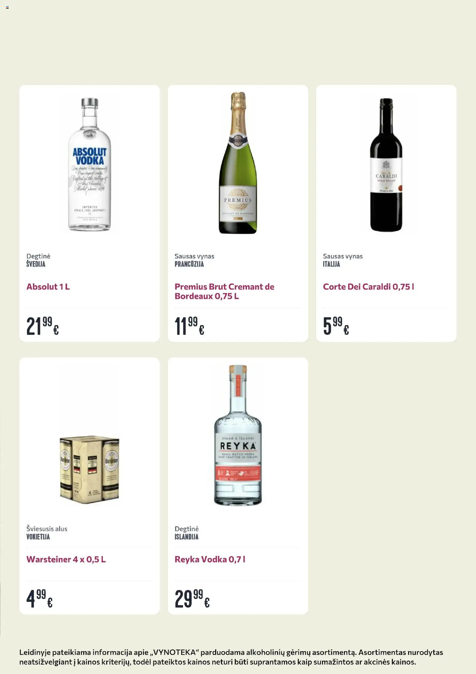 VYNOTEKA akcijos nuo 15.12.2025 | Puslapis: 2 | Prekių: Degtinė, Vynas, Alus