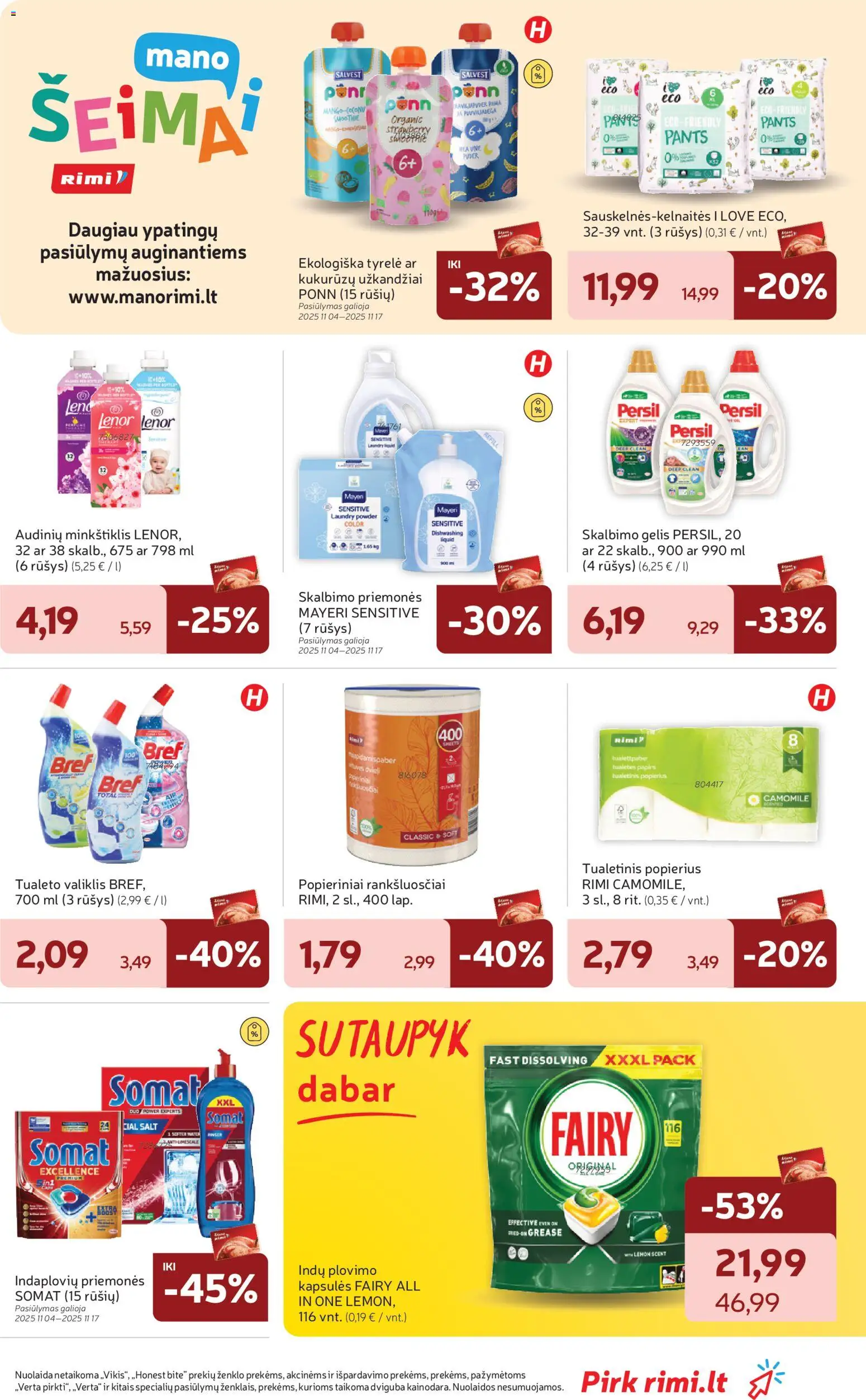 Rimi akcijos nuo 11.11.2025 | Puslapis: 35 | Prekių: Tualetinis popierius