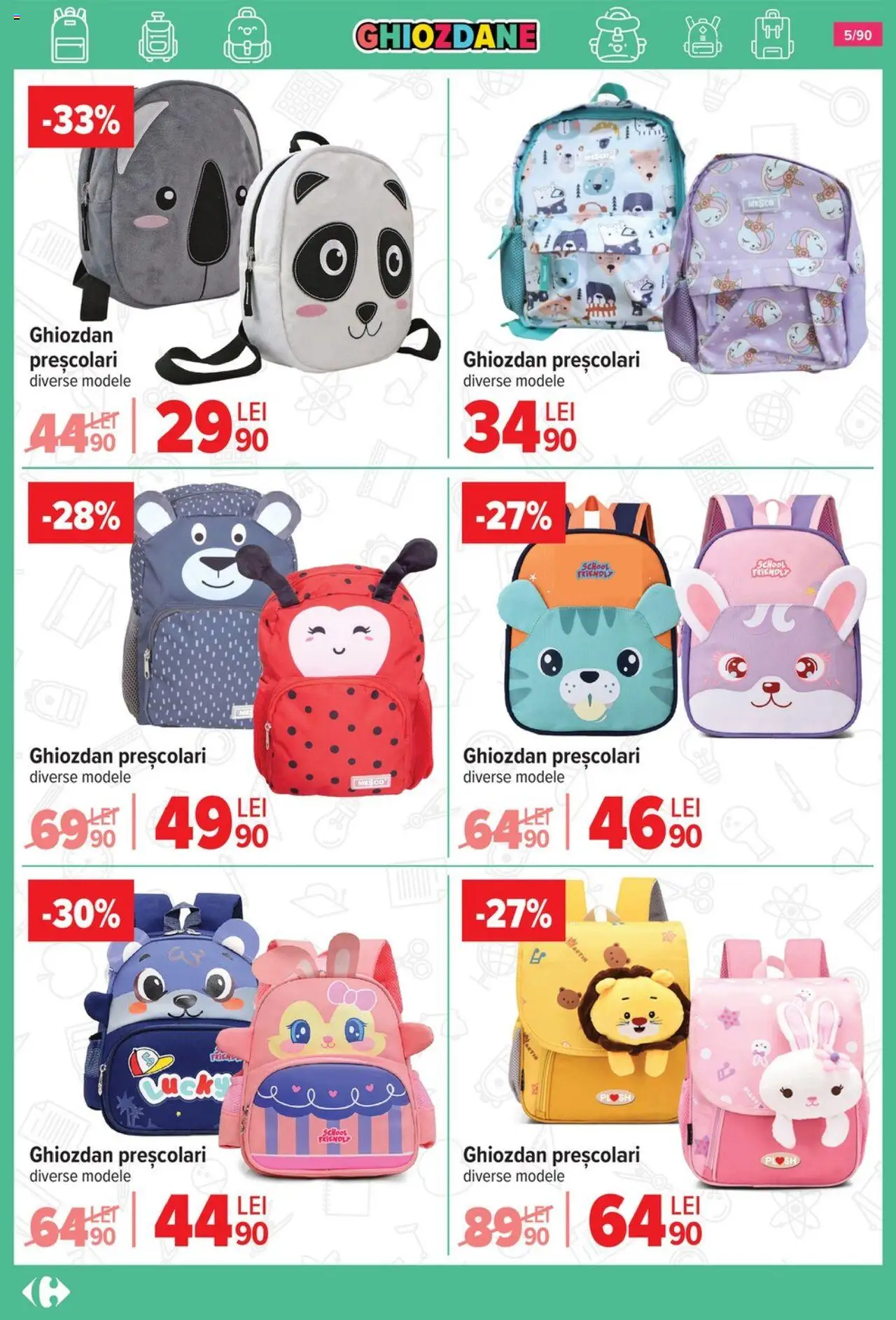 Carrefour catalog - Începe școala – valabil de la 13.08.2025 | Pagină: 6 | Produse: Ghiozdan