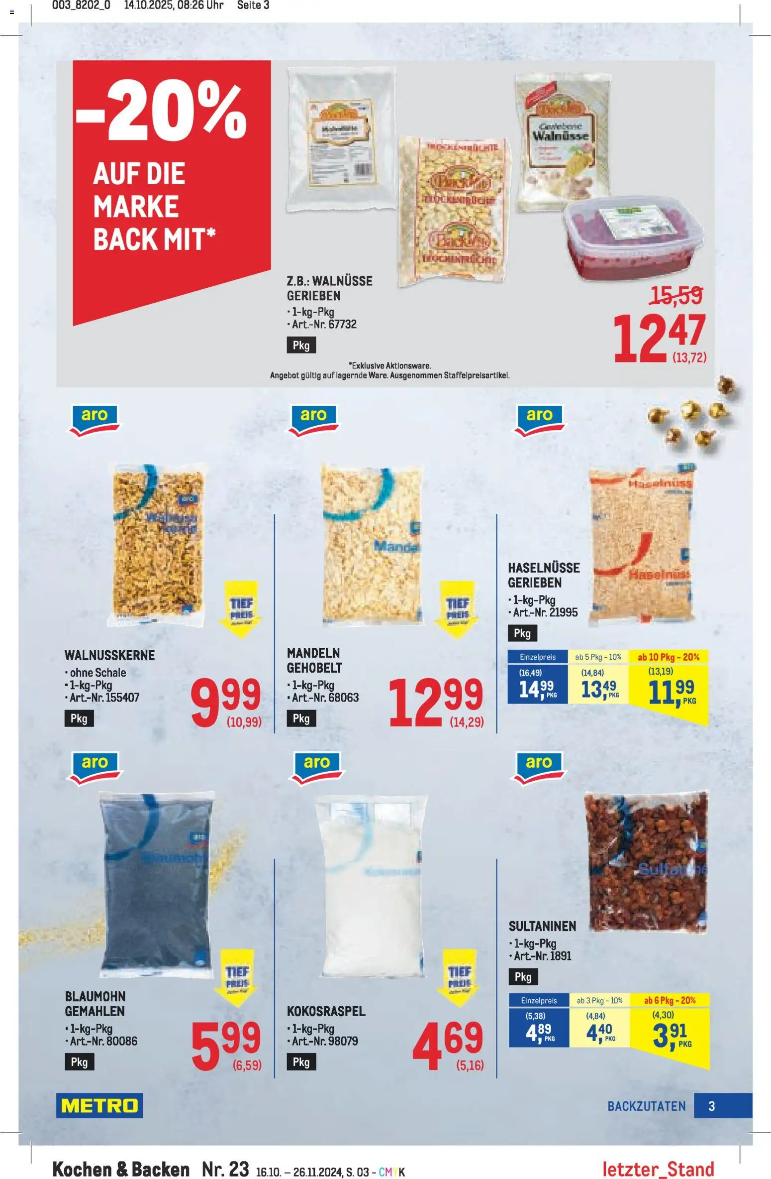 Metro Backen Spezial gültig ab 30.10.2025 | Seite: 3 | Produkte: Uhr