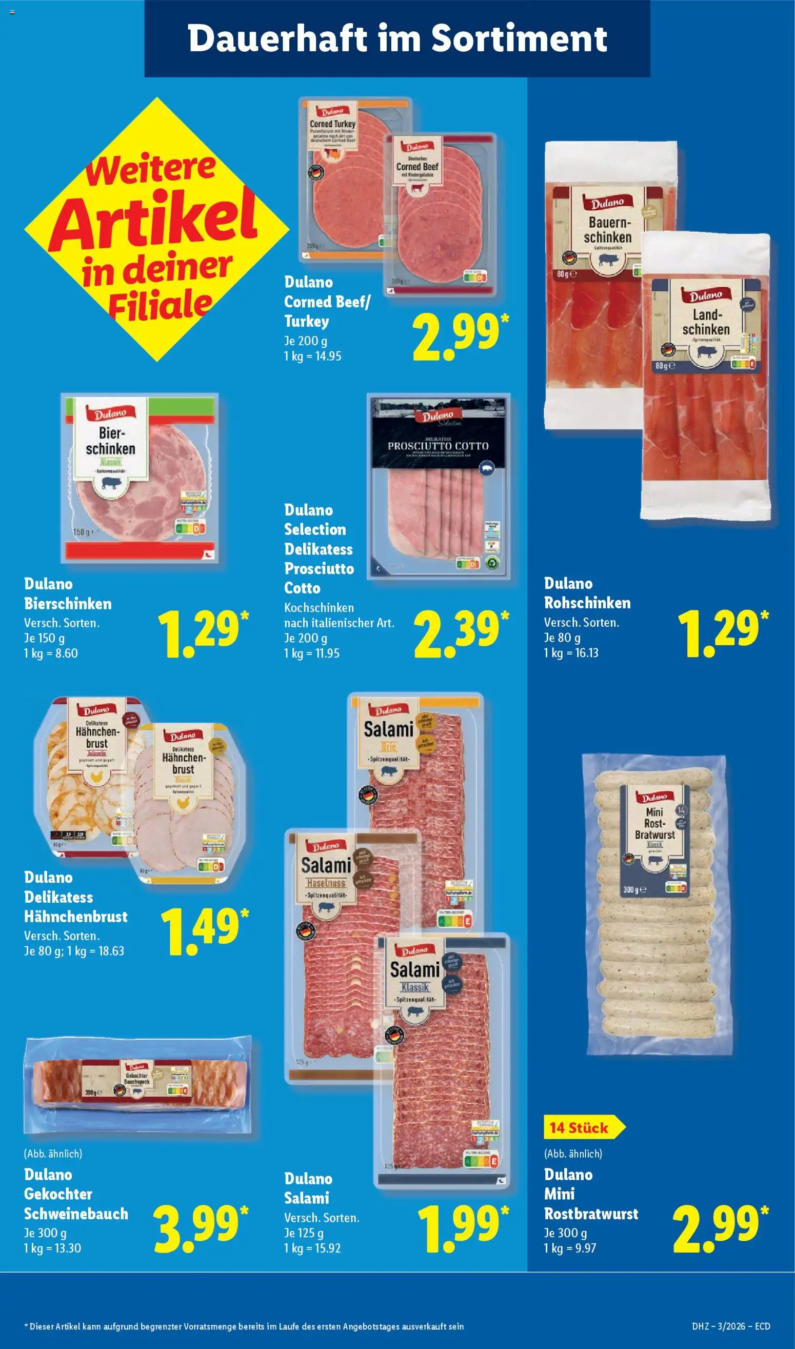 Lidl - Prospekt – gültig ab 12.01.2026 | Seite: 23 | Produkte: Hahnchen, Bier, Salami, Hahnchenbrust