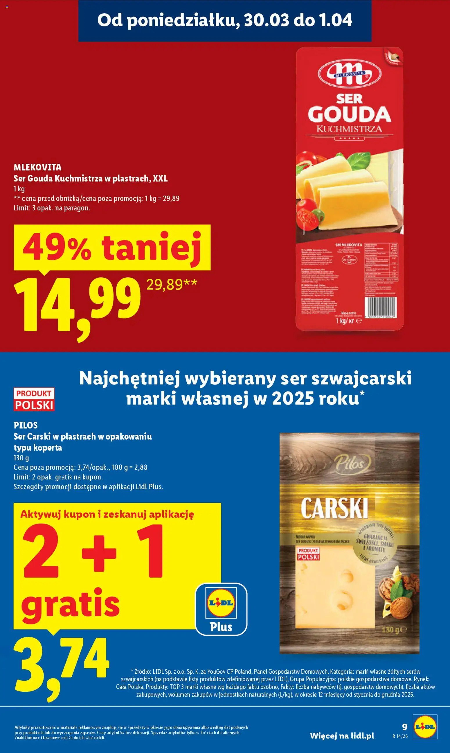 Lidl Polsko leták od 30.03.2026 | Strana: 9 | Produkty: Gouda
