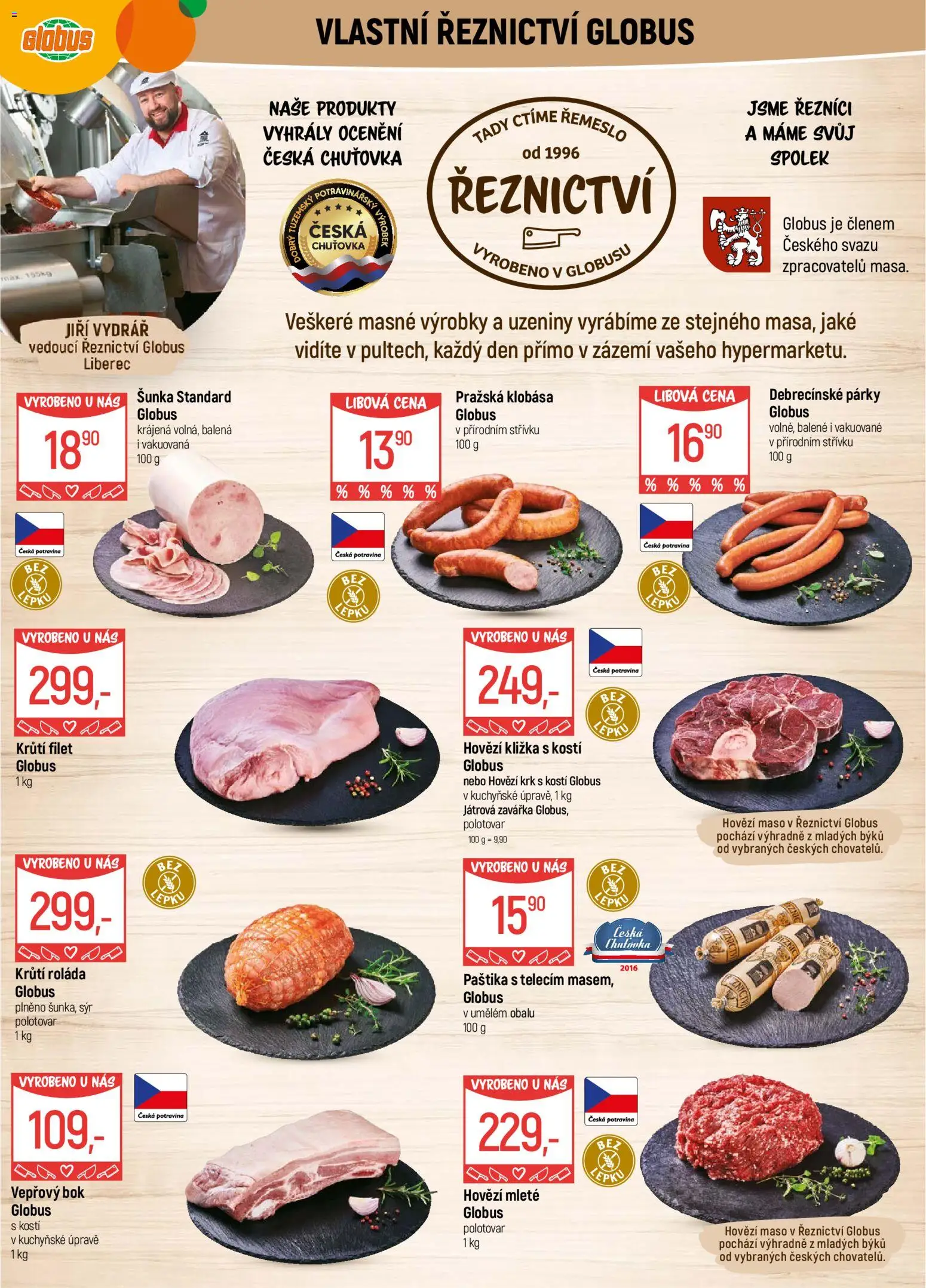 Globus leták - Liberec od 04.03.2026 | Strana: 5 | Produkty: Párky, Hovězí kližka, Klobása, Krůtí roláda