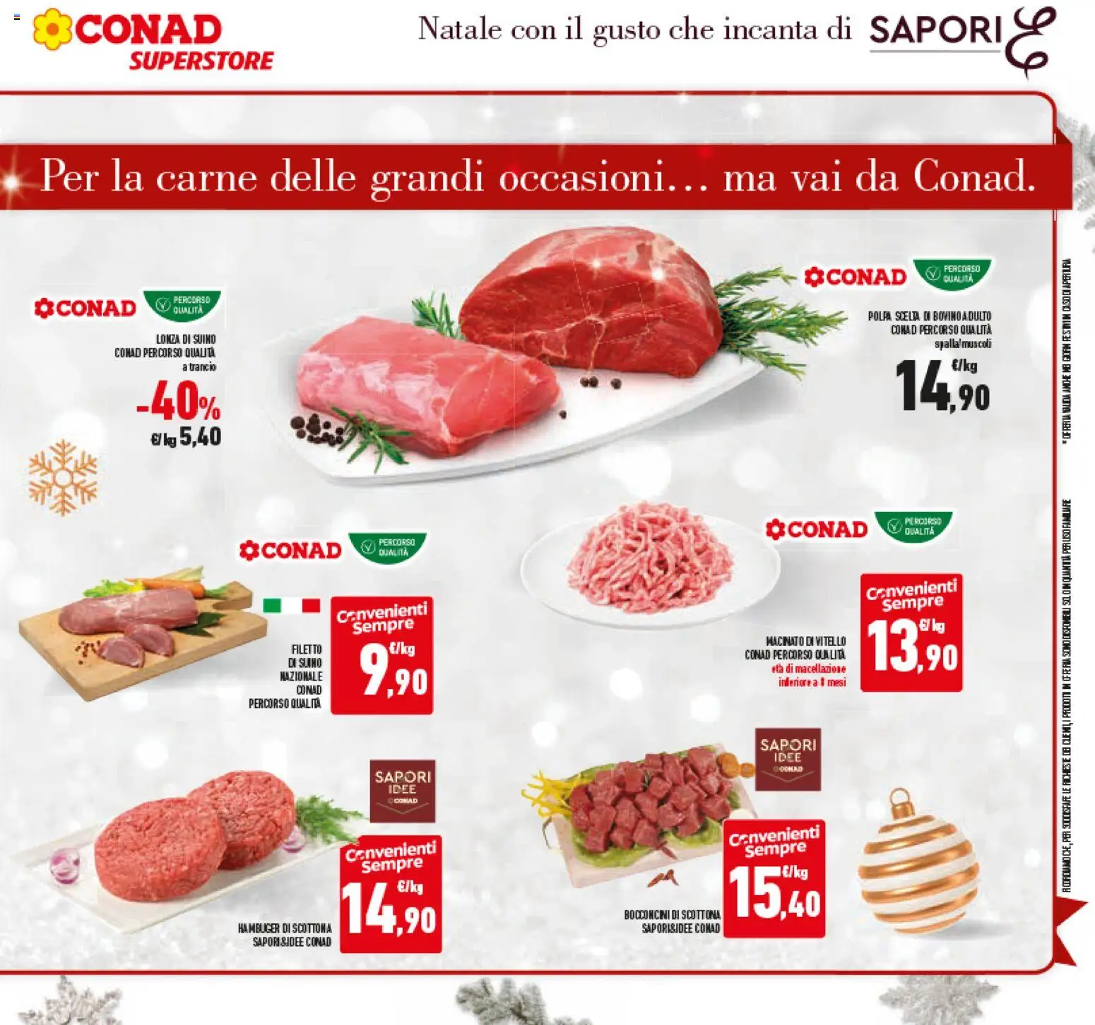 Volantino Conad del 15.12.2025 | Pagina: 17 | Prodotti: Bovino, Suino, Vitello, Macinato