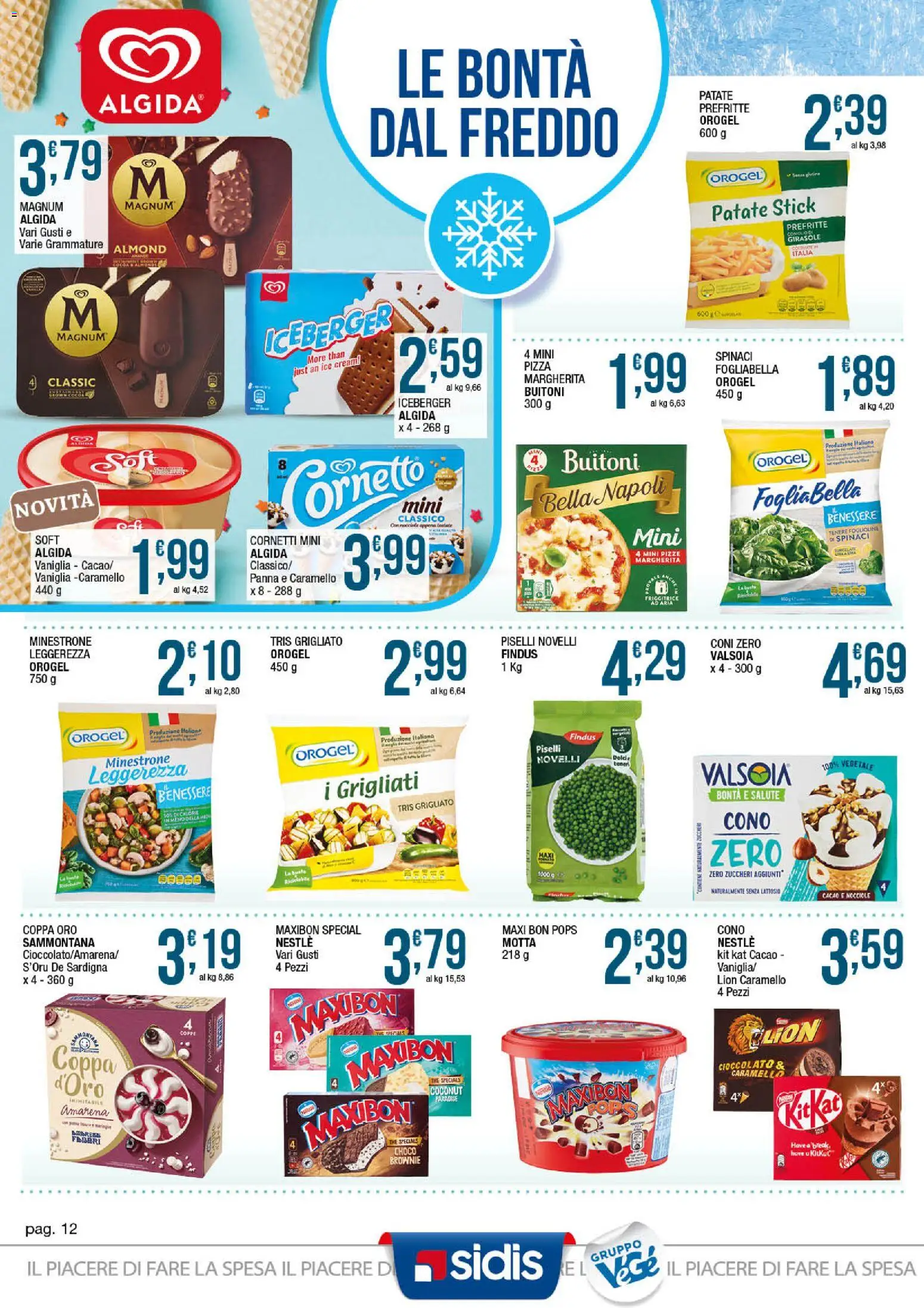 Volantino Sidis del 20.04.2026 | Pagina: 12 | Prodotti: Minestrone, Cioccolato, Patate, The