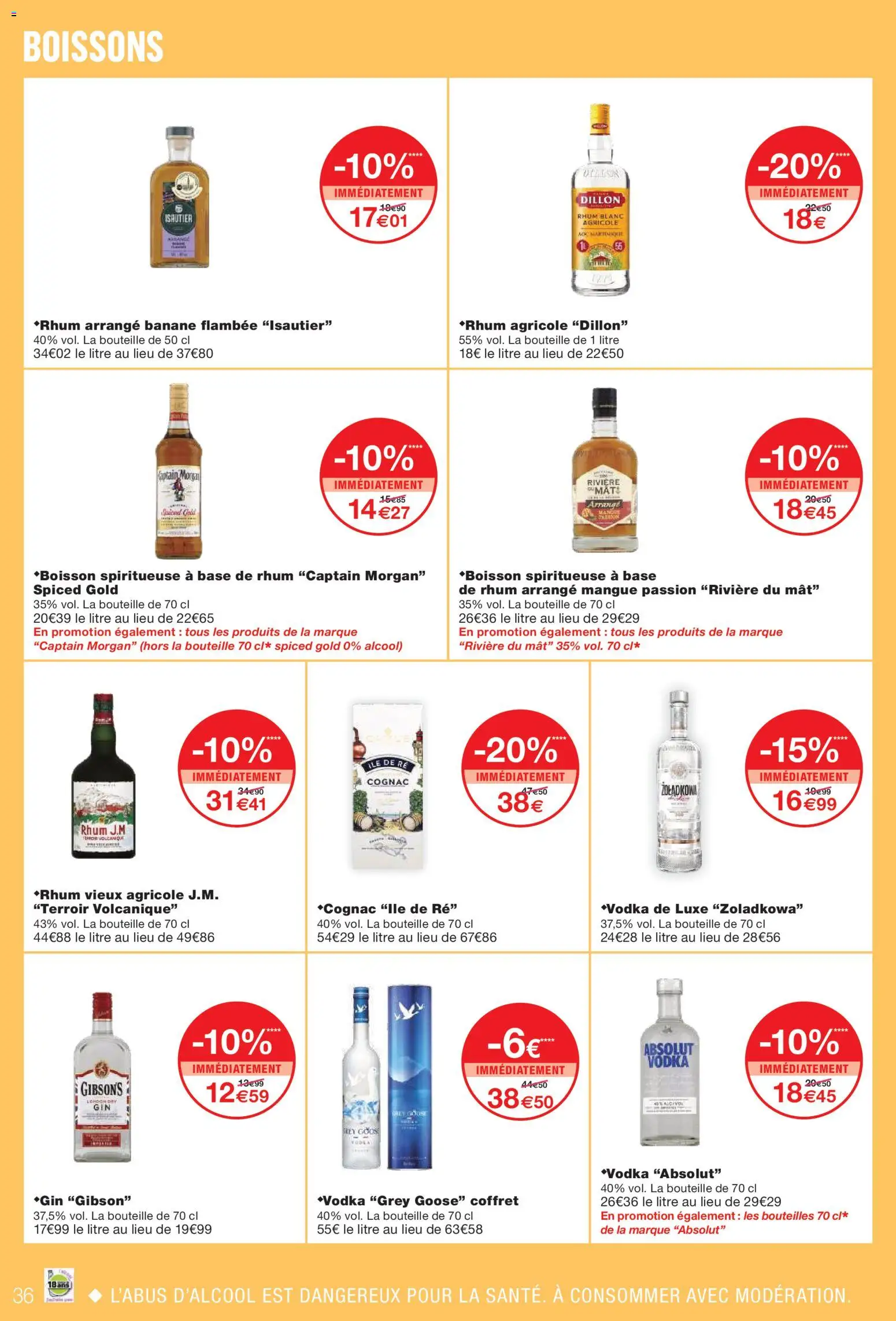 {H1} | Page: 36 | Produits: Alcool, Rhum, Cognac, Captain Morgan