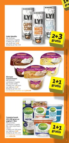 Oatly! ijskoffie, Alle varianten, combineren mogelijk 5 bekers van 235 ml - Voorbeeld van een folder van Albert Heijn, geldig van 23.03.2026 | Pagina: 9 | Producten: Kwark, Double Shot, Aardbei, Yoghurt